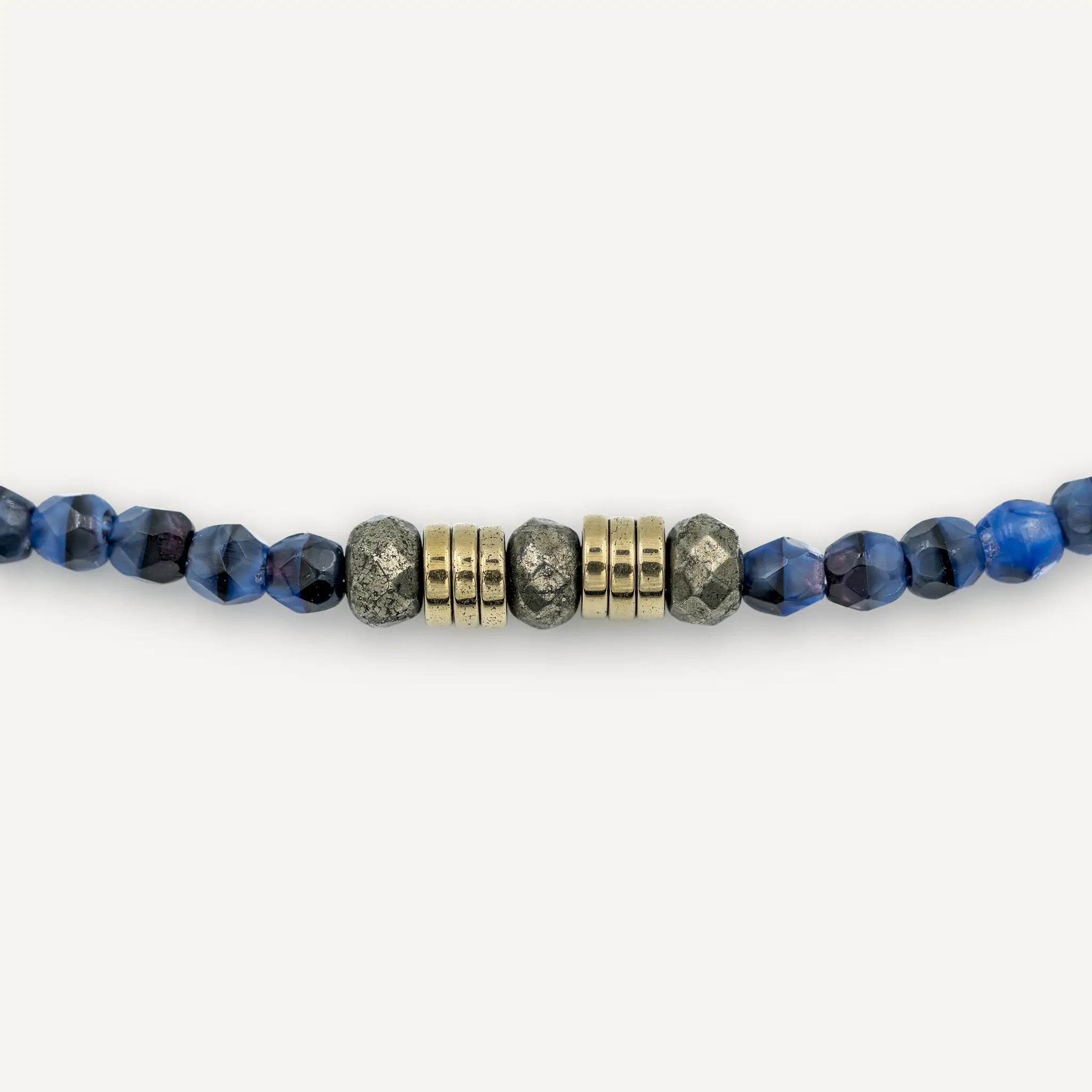 collier / bracelet GABRIELLE Denim Marbré - Têtes Blondes