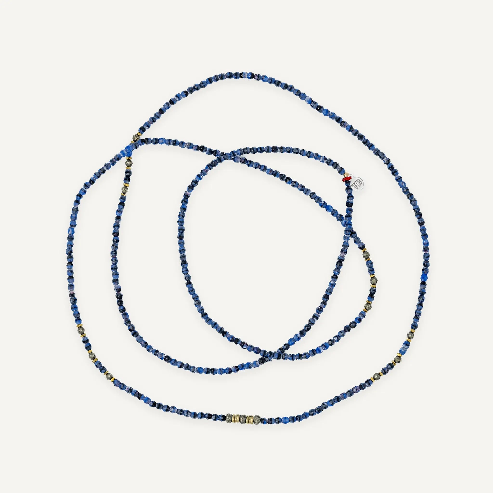 collier / bracelet GABRIELLE Denim Marbré - Têtes Blondes