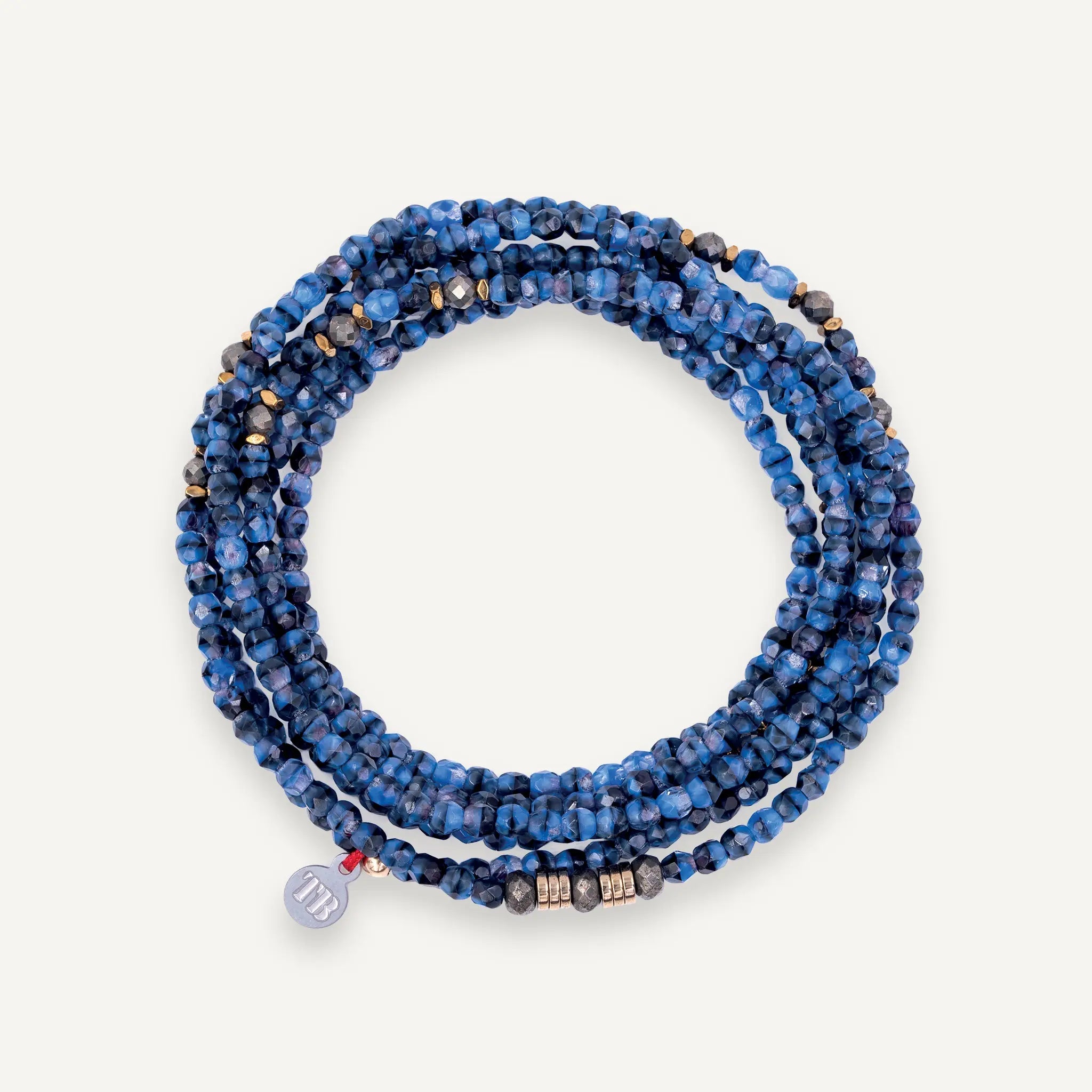 collier / bracelet GABRIELLE Denim Marbré - Têtes Blondes