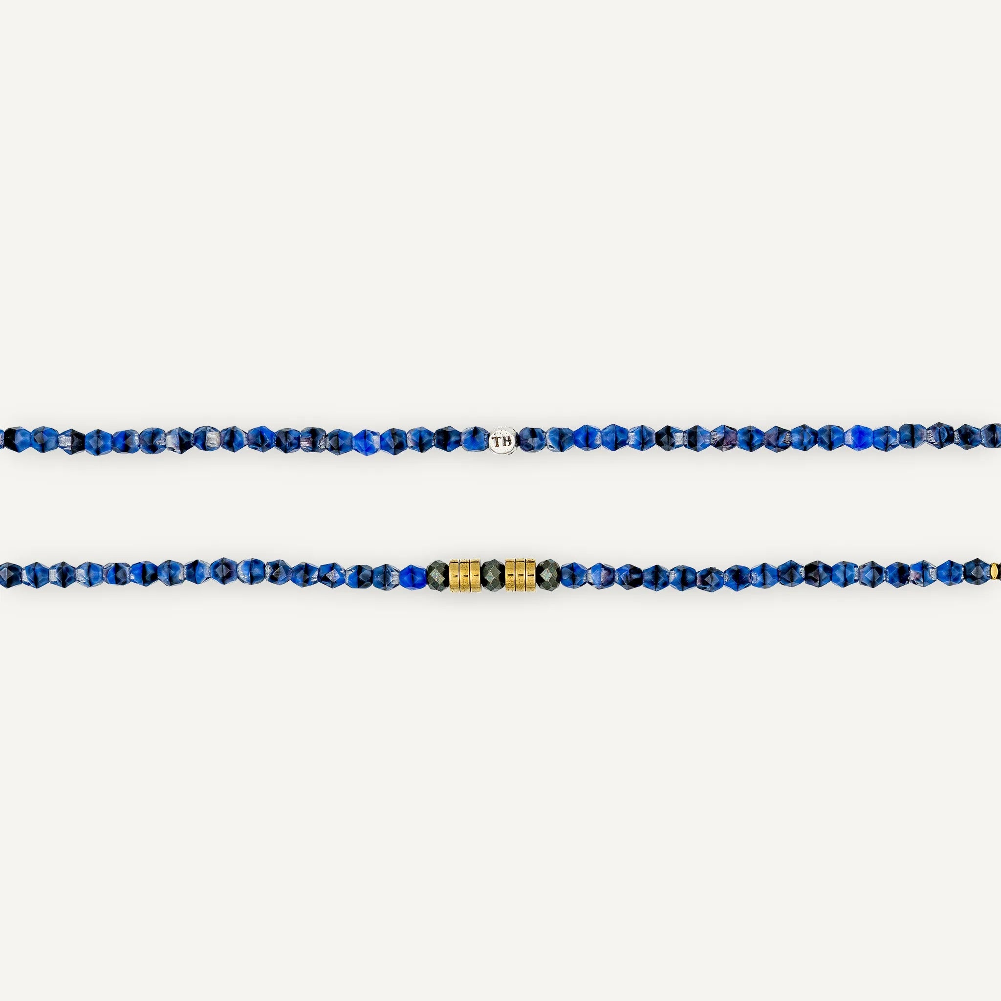 collier / bracelet GABRIELLE Denim Marbré - Têtes Blondes