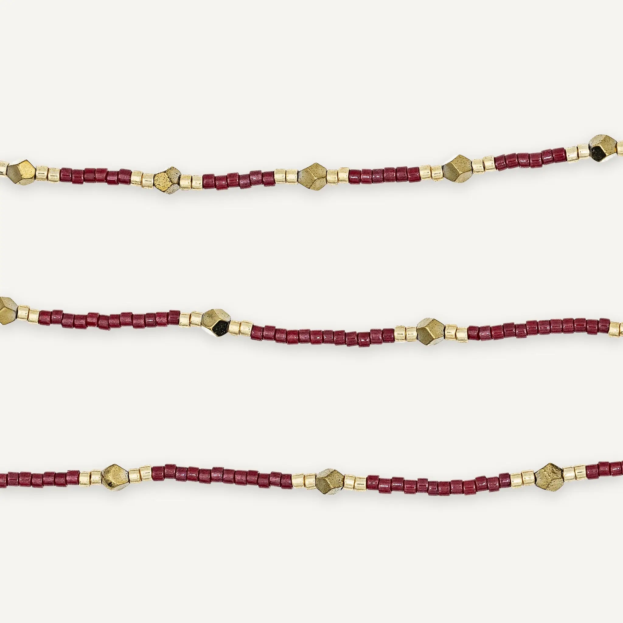 collier / bracelet GATSBY - Rouge Cerise - Têtes Blondes