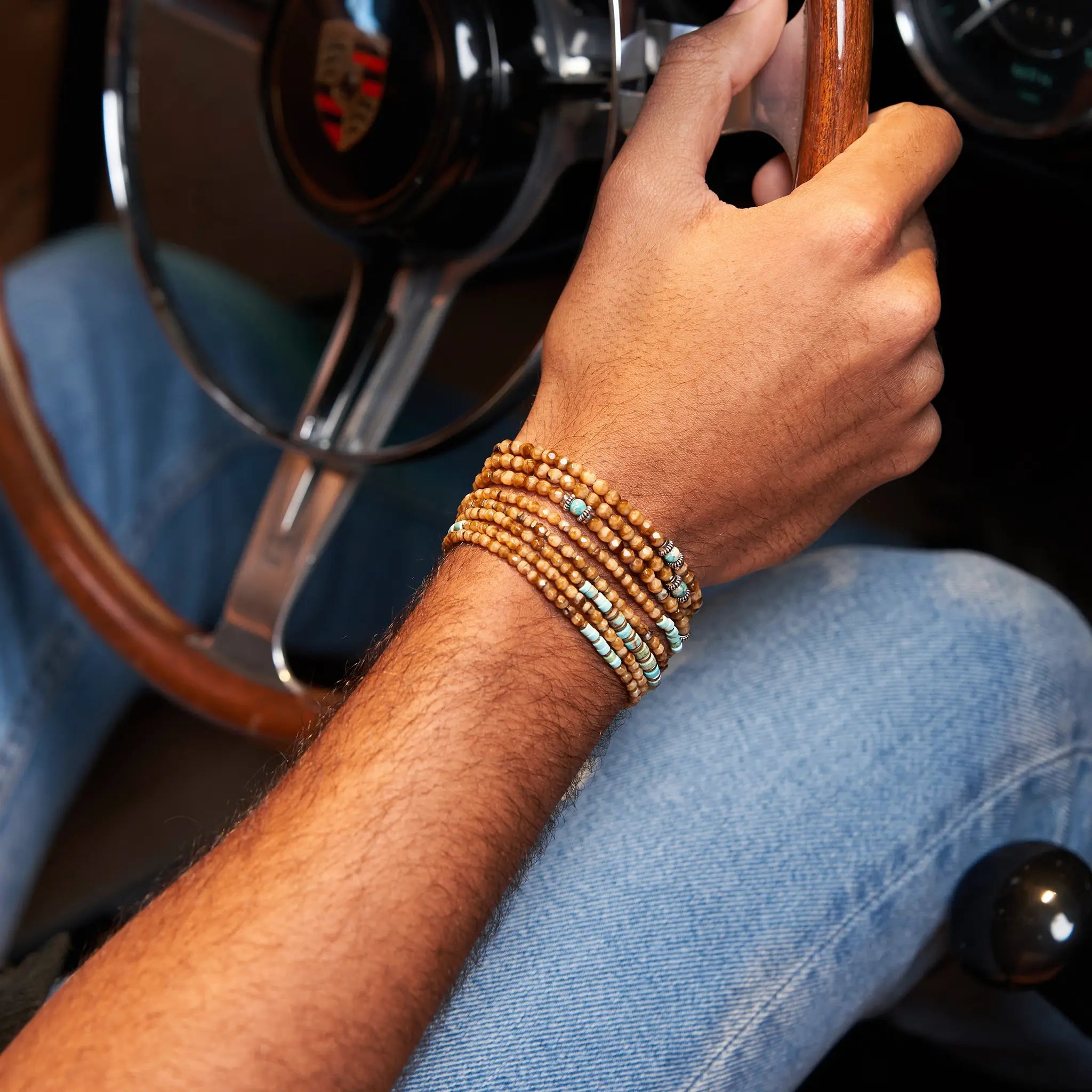 collier / bracelet GENTLEMAN 5 - Caramel - Têtes Blondes