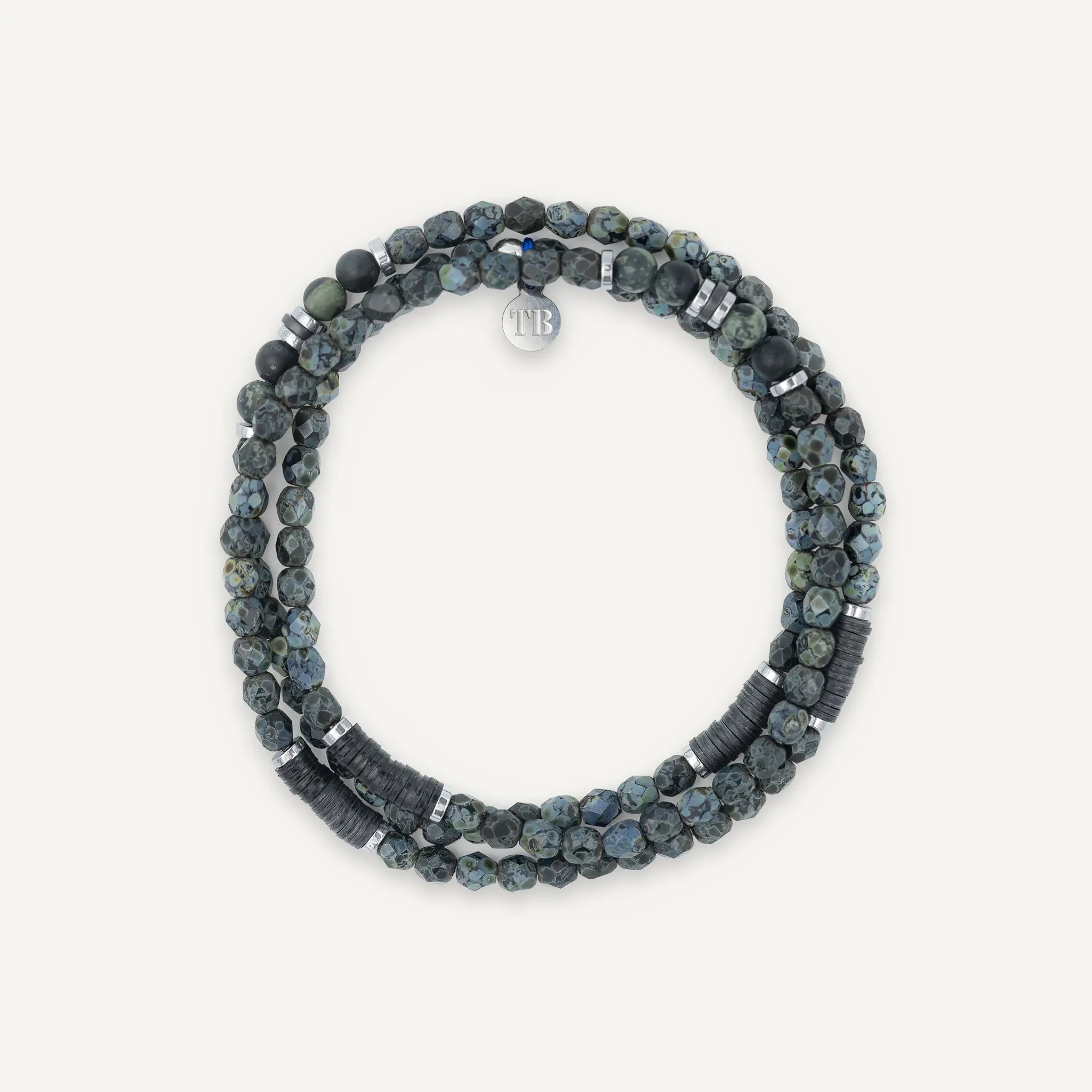 collier / bracelet GENTLEMAN Noir Rock - Têtes Blondes