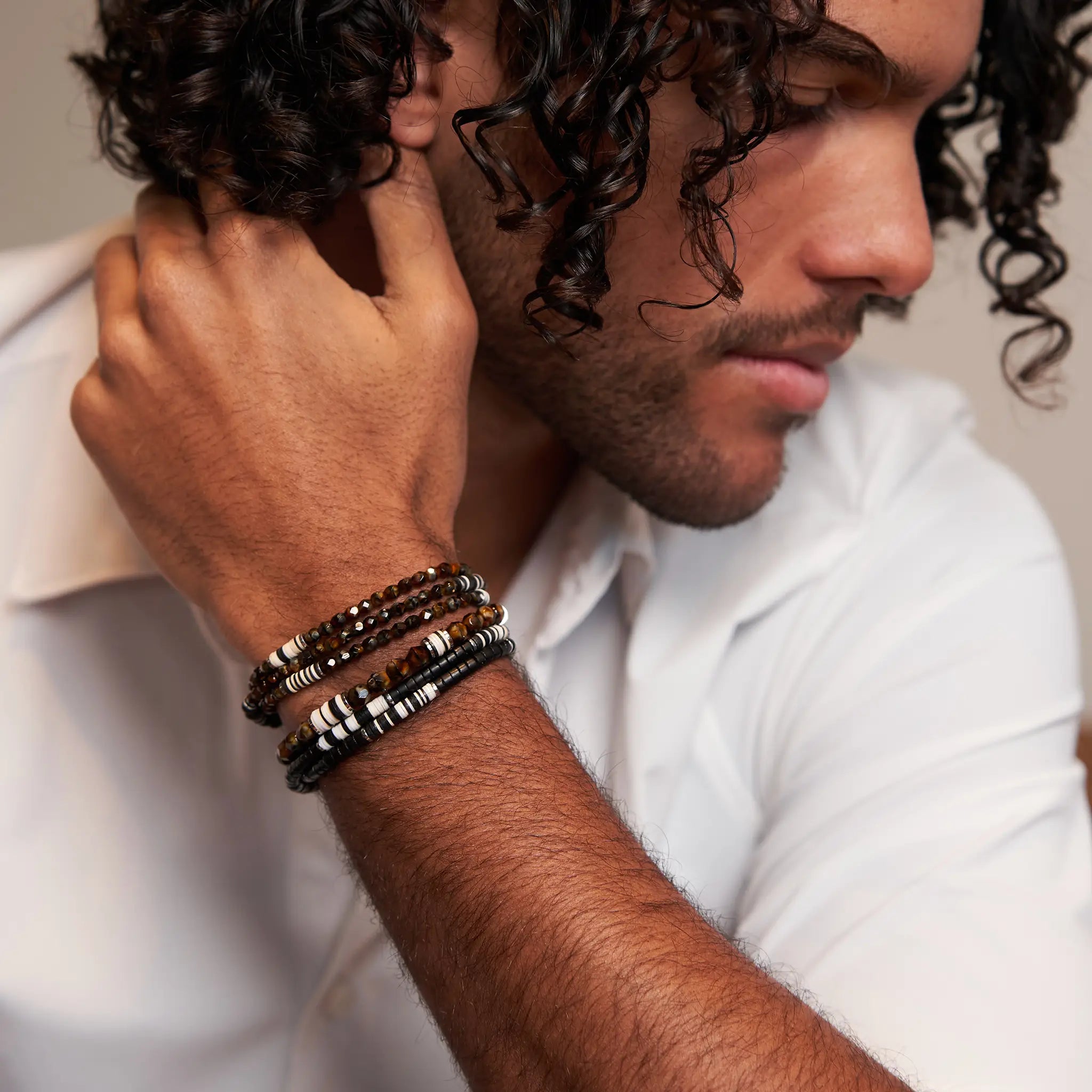 collier / bracelet GENTLEMAN XL - Brun - Têtes Blondes