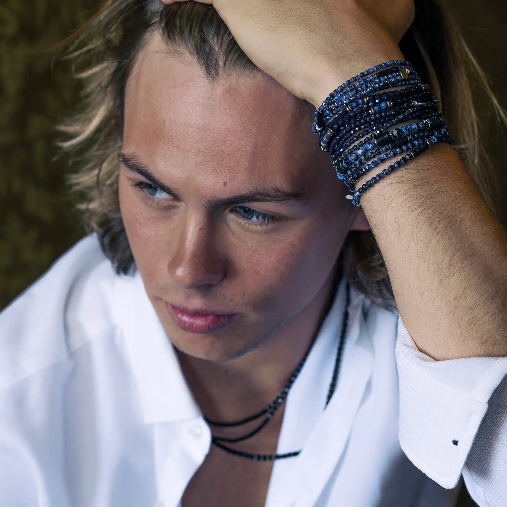 collier / bracelet GENTLEMAN XL - Denim - Têtes Blondes