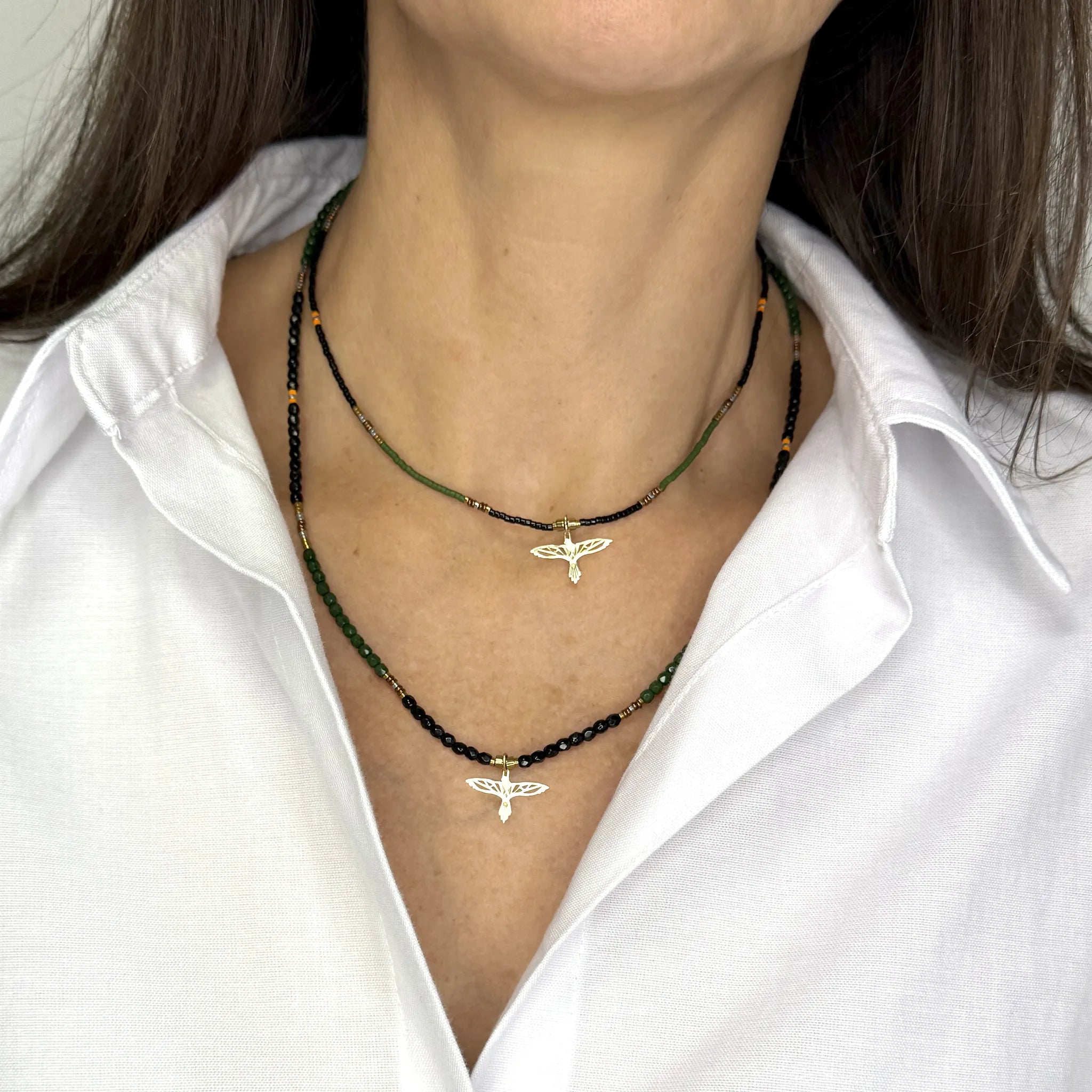 collier / bracelet GEORGI 3 - Vert - Têtes Blondes