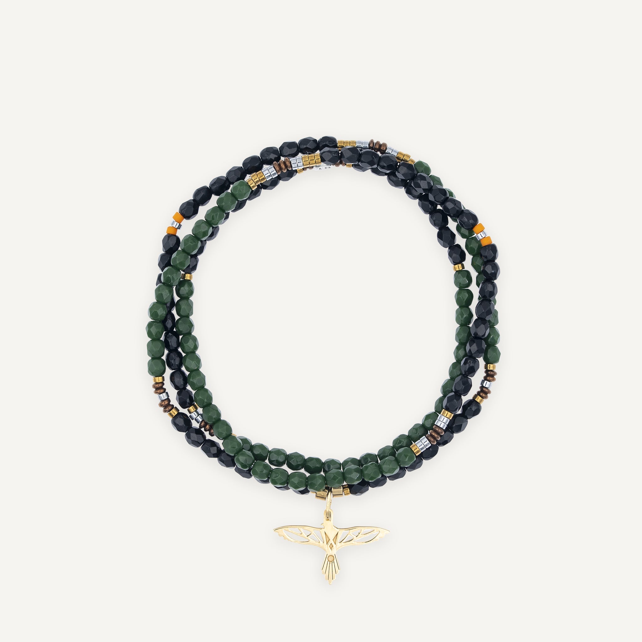 collier / bracelet GEORGI 3 - Vert - Têtes Blondes