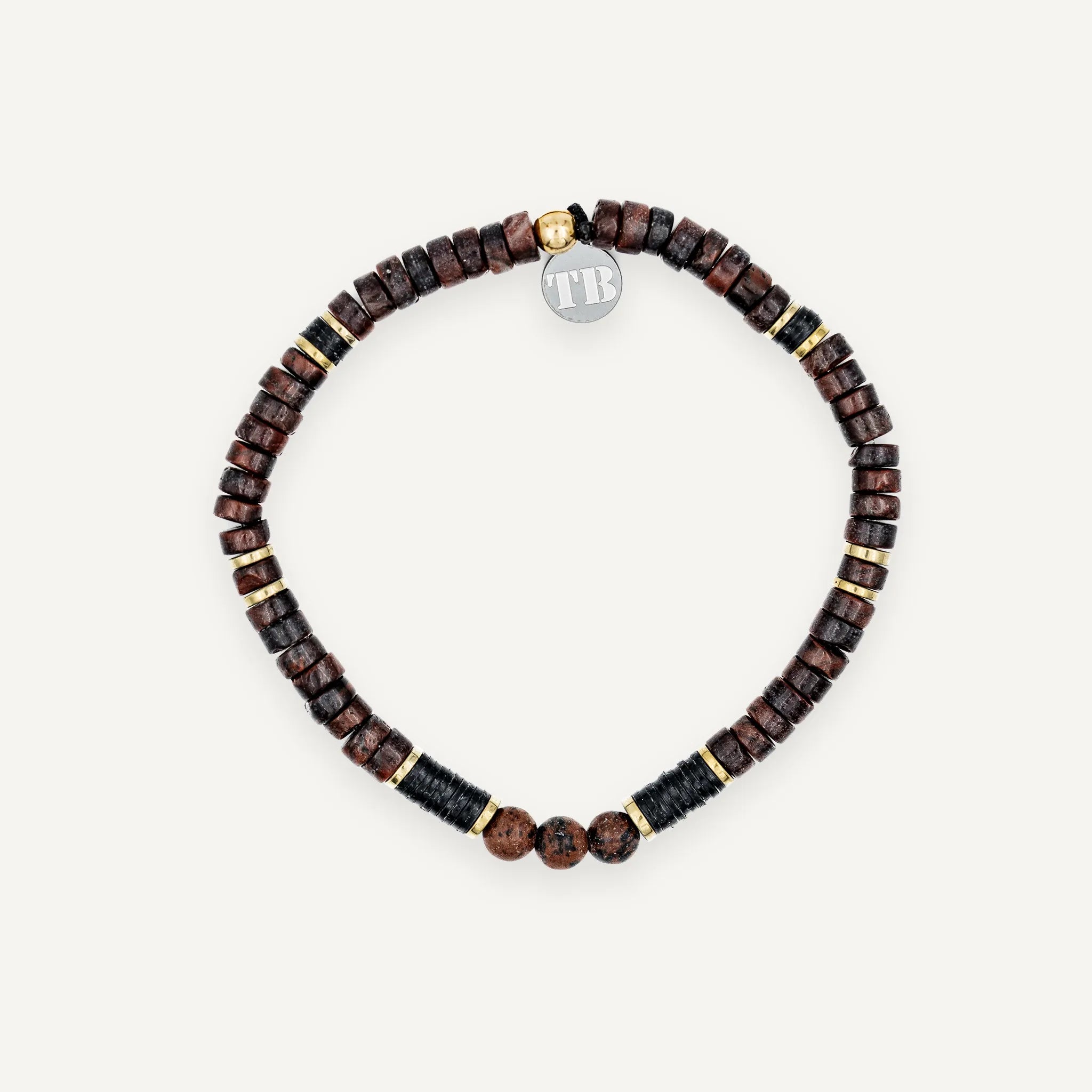 collier / bracelet GERRY Oeil de Taureau Obsidienne - Têtes Blondes