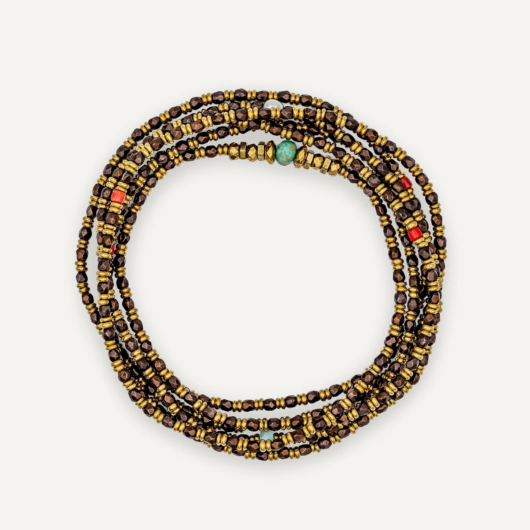 collier / bracelet GISELE 6 - Bronze - Têtes Blondes