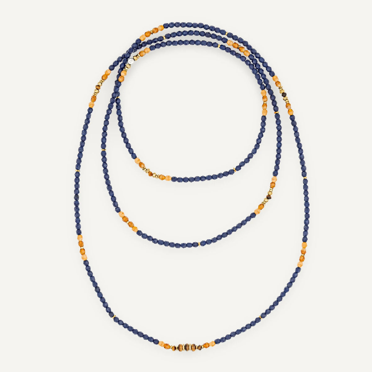 collier / bracelet GLINDA - Bleu marine mat - Têtes Blondes