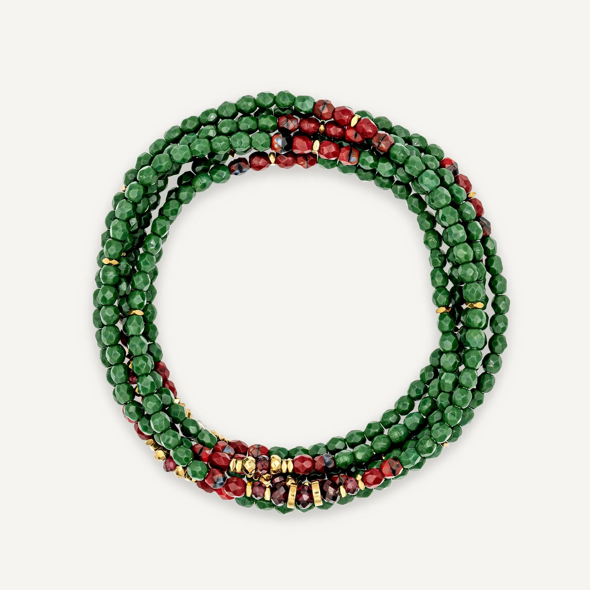 collier / bracelet GLINDA - Green Forest - Têtes Blondes