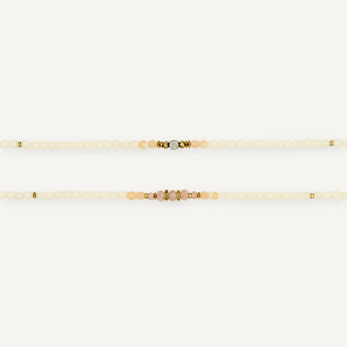 collier / bracelet GLINDA - Vanille - Têtes Blondes