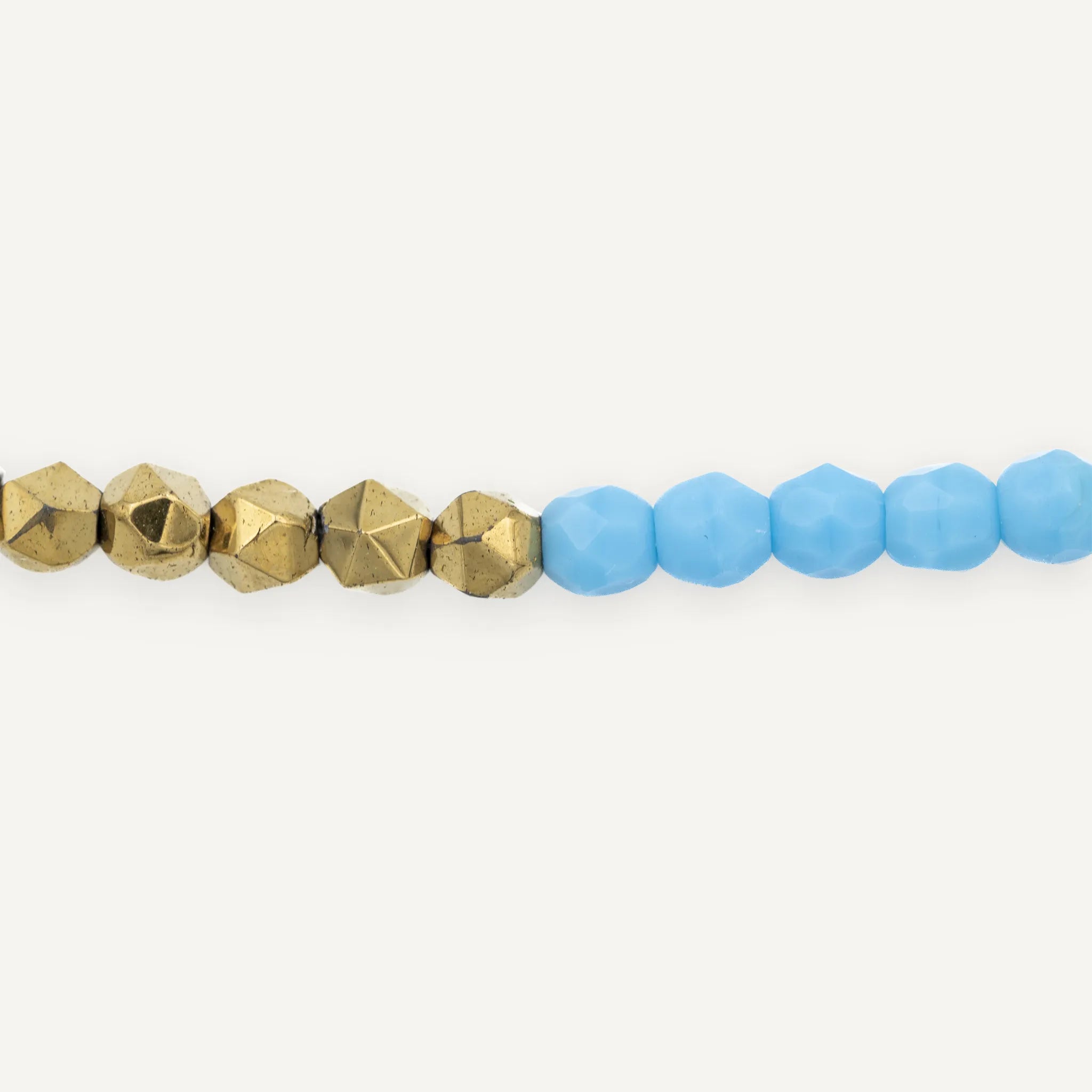 collier / bracelet GOLD Light Blue Mat 3 - Têtes Blondes