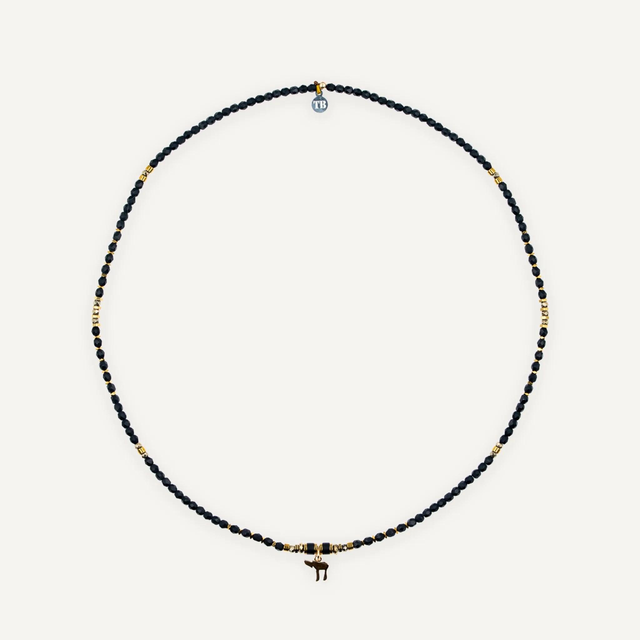 collier / bracelet HAÏ Gold 3 - Noir Mat - Têtes Blondes