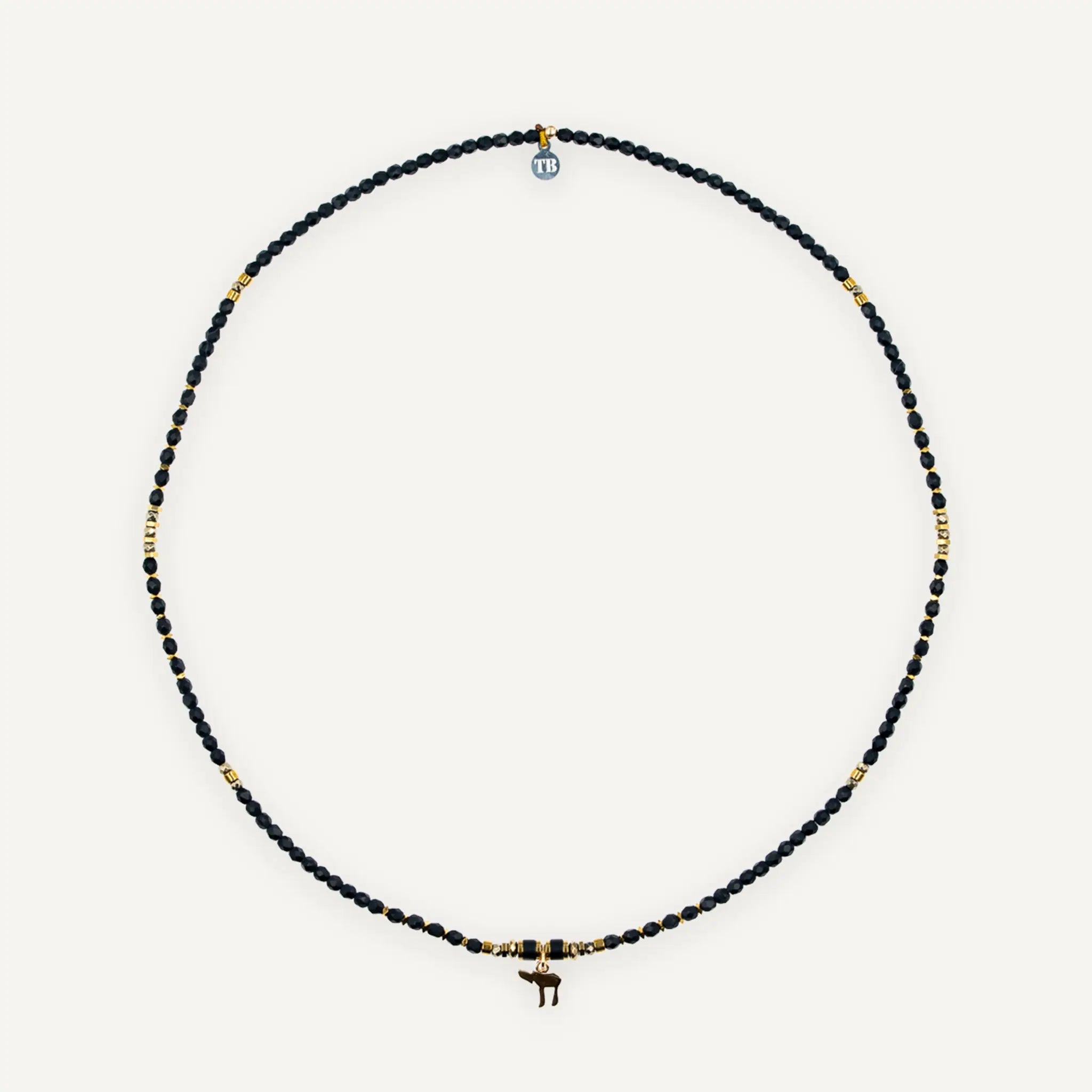 collier / bracelet HAÏ Gold - Noir Mat - Têtes Blondes