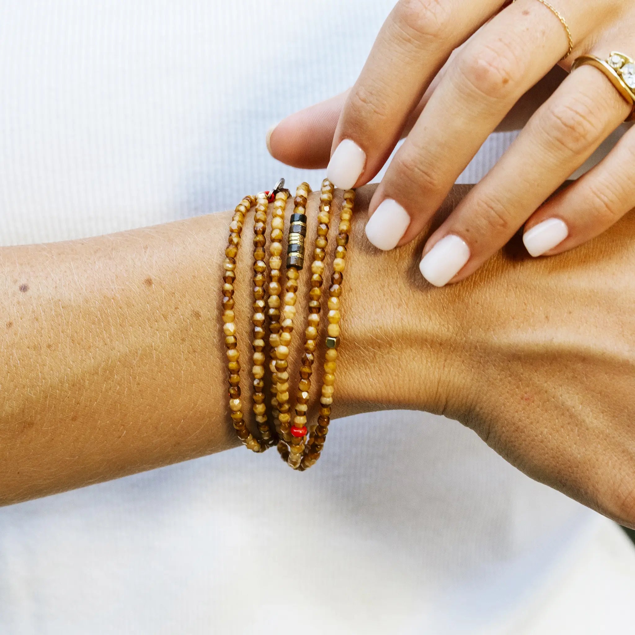 collier / bracelet JOANNA - Caramel - Têtes Blondes