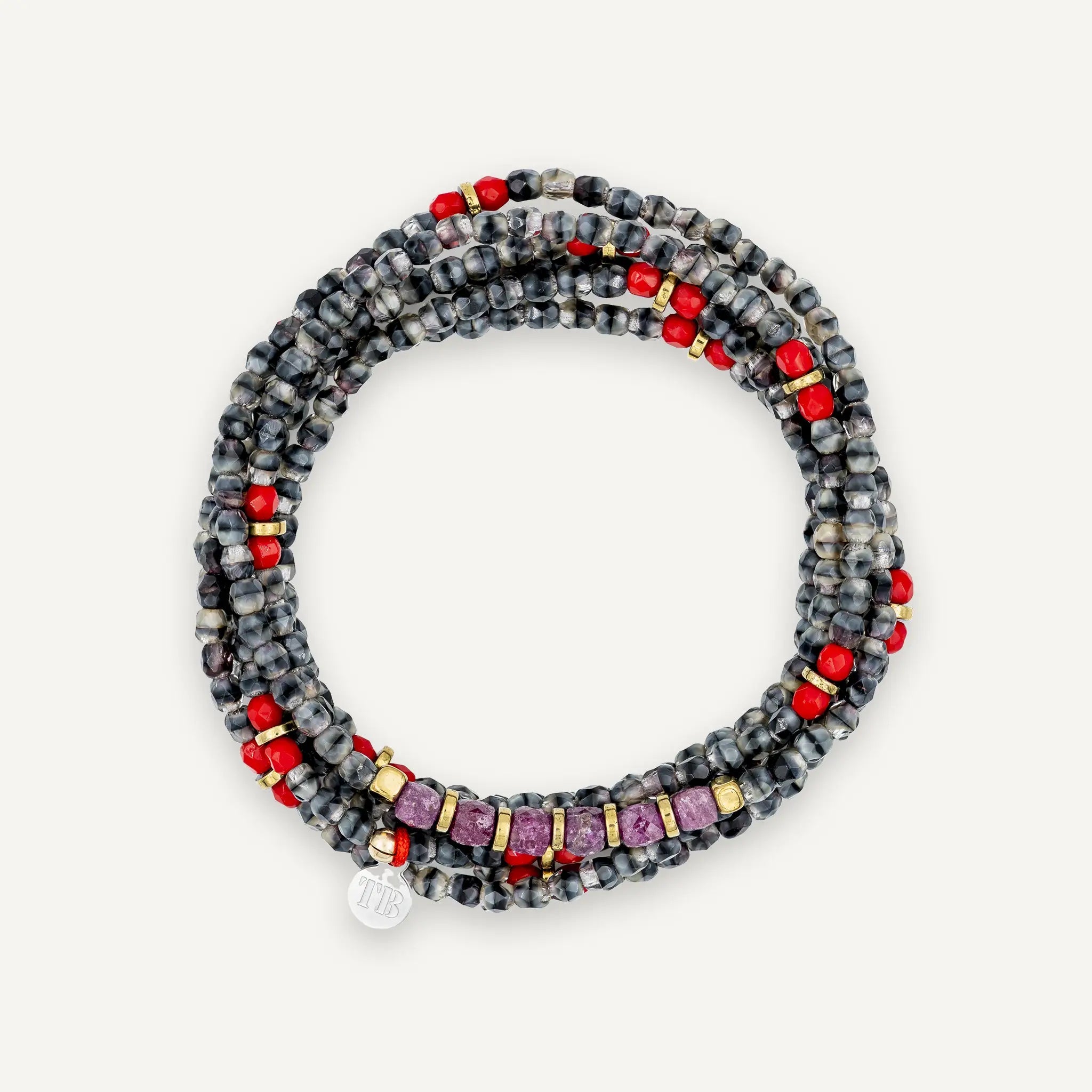 collier / bracelet JUILLET 6 - Rubis - Têtes Blondes