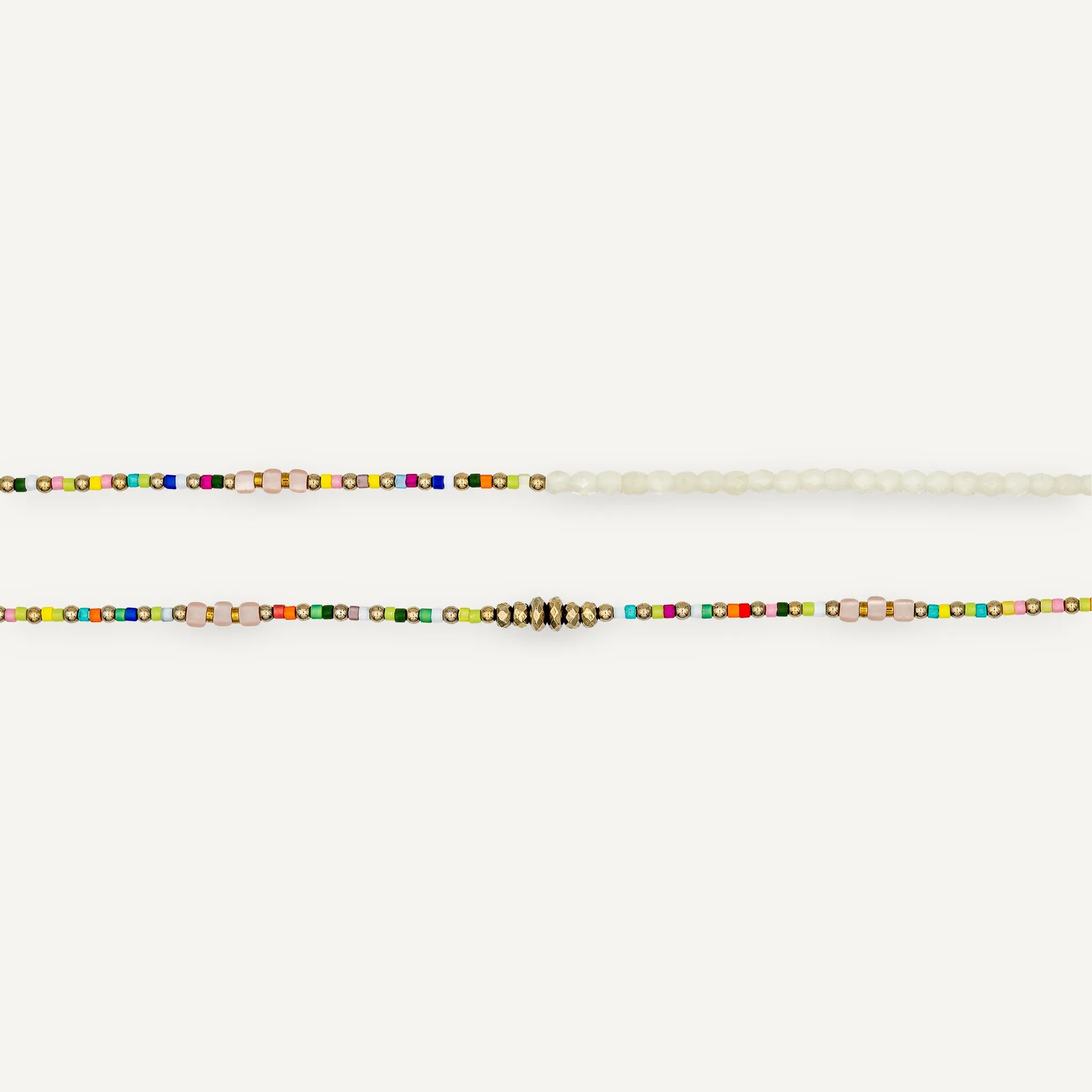 collier / bracelet JUMEIRAH - Vanille - Têtes Blondes