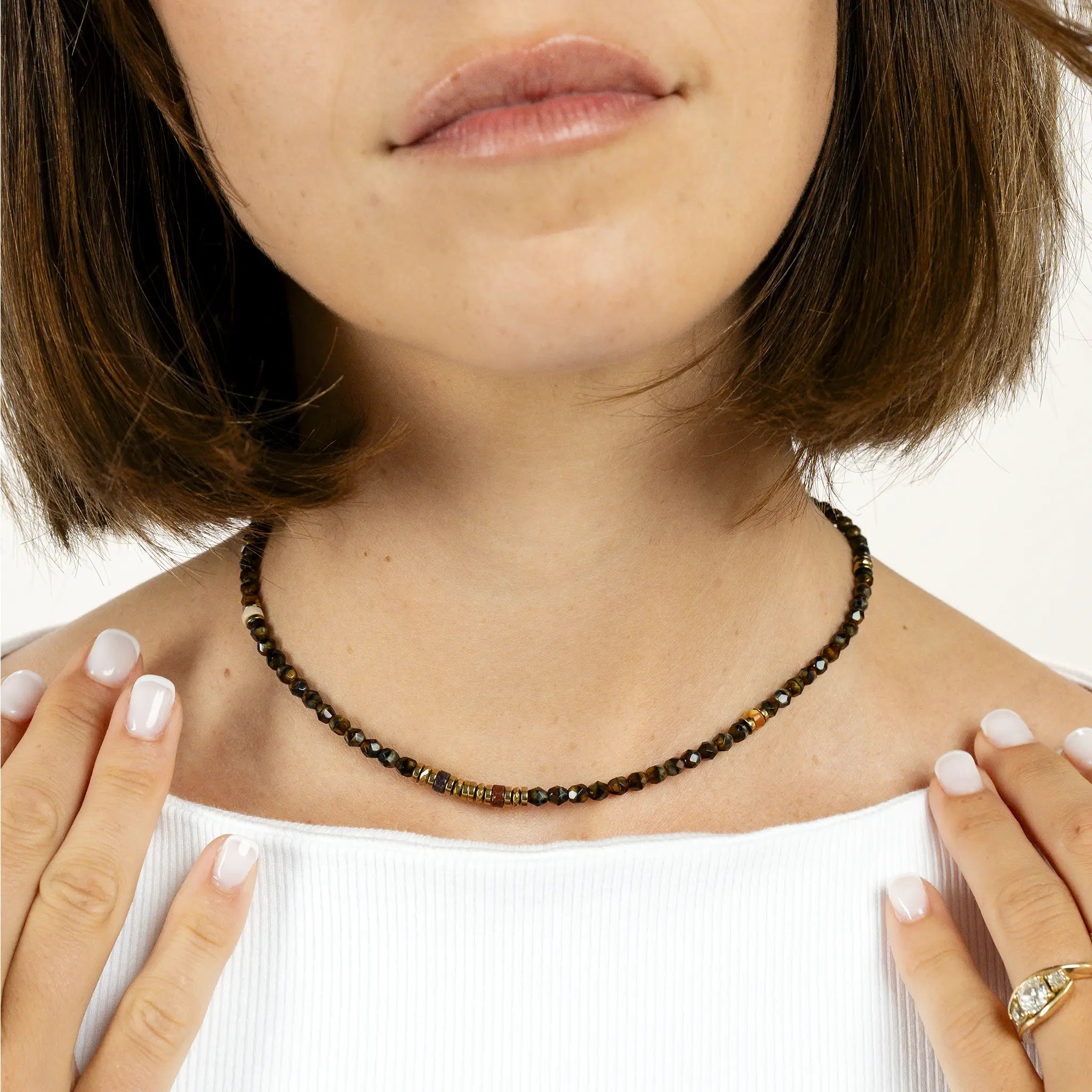collier / bracelet KELLY GOLD - Brun - Têtes Blondes