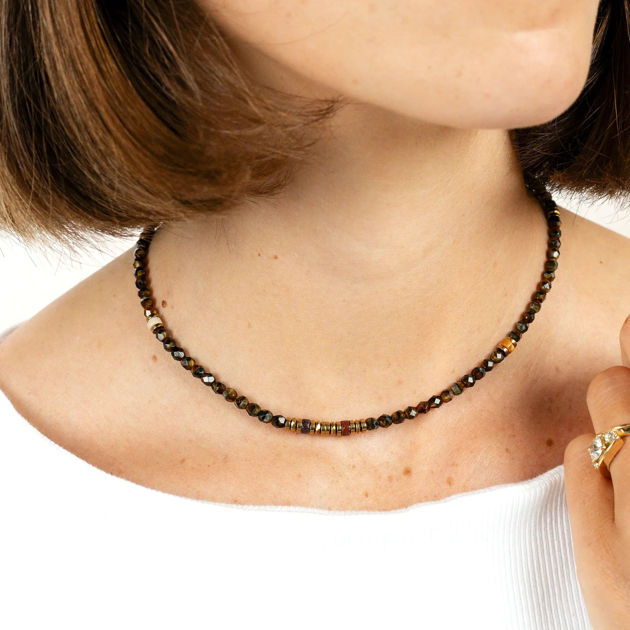 collier / bracelet KELLY GOLD - Brun - Têtes Blondes