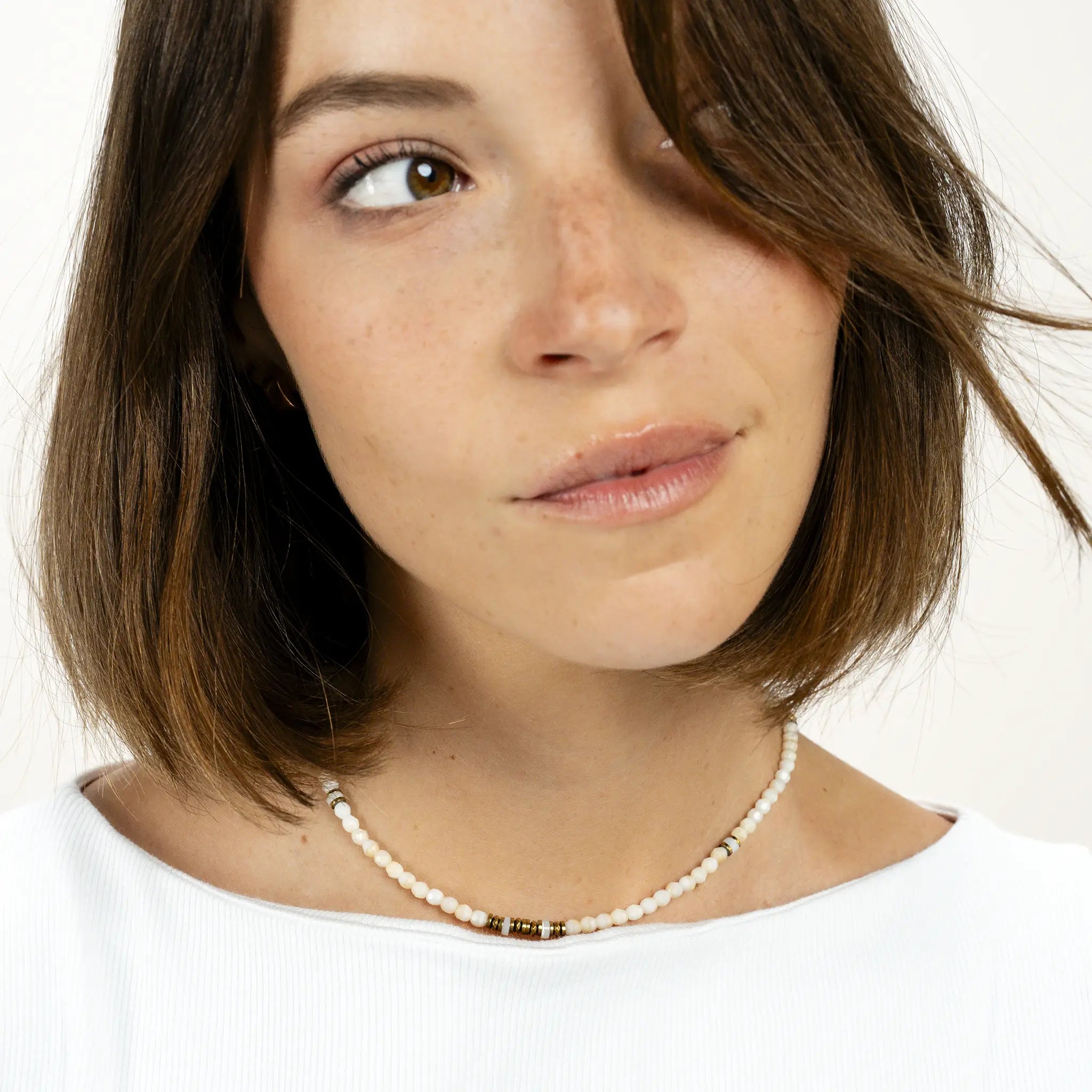 collier / bracelet KELLY GOLD - Vanille - Têtes Blondes