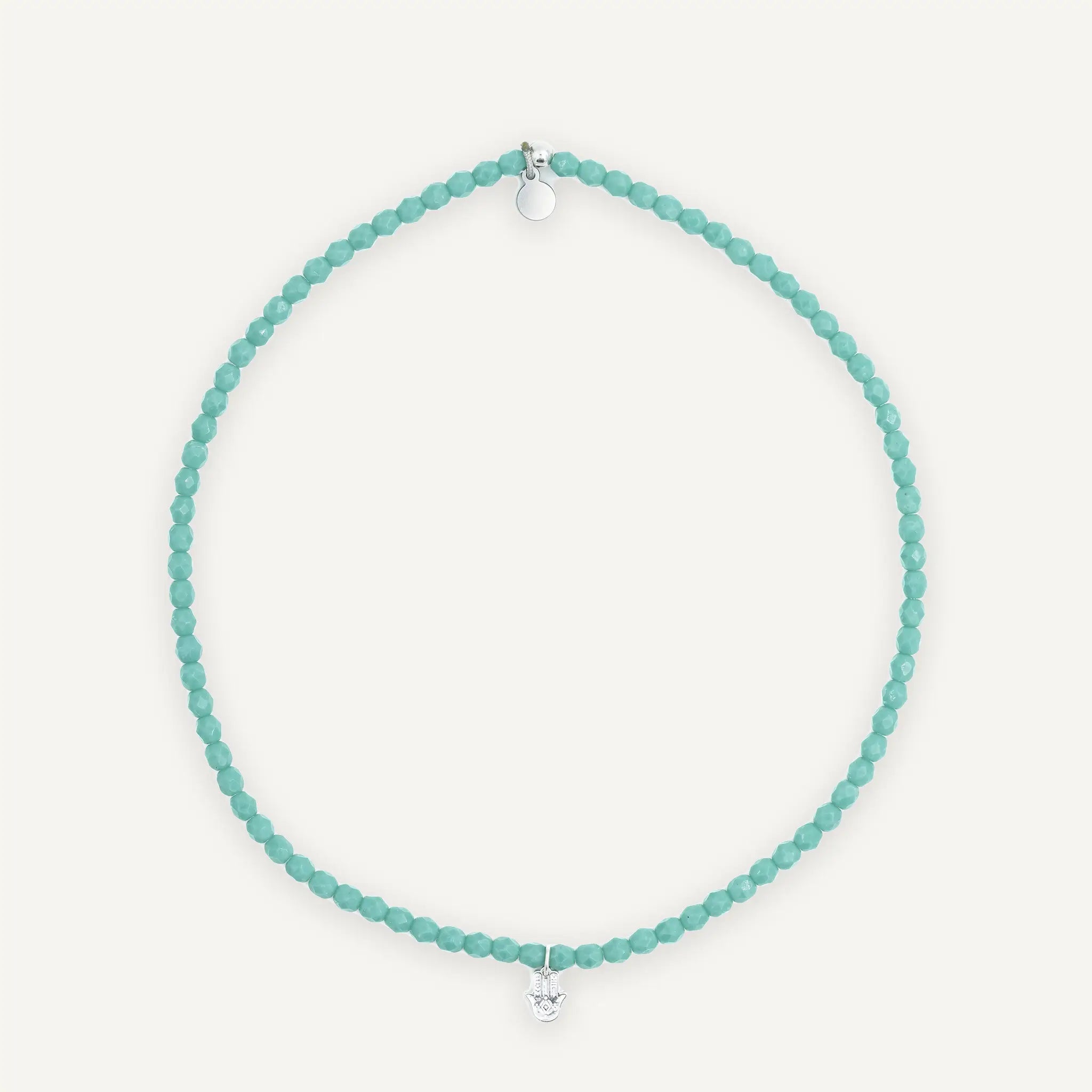 collier / bracelet KHAMSA Silver Turquoise - Têtes Blondes