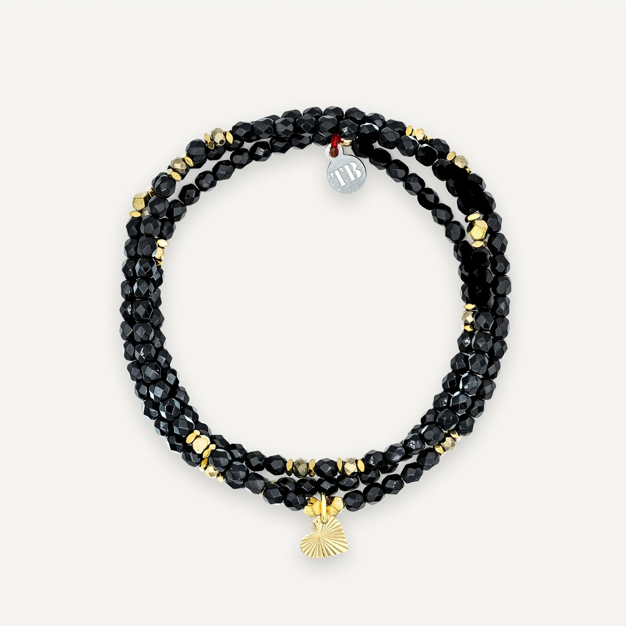 collier / bracelet LOVE GOLD - Noir - Têtes Blondes