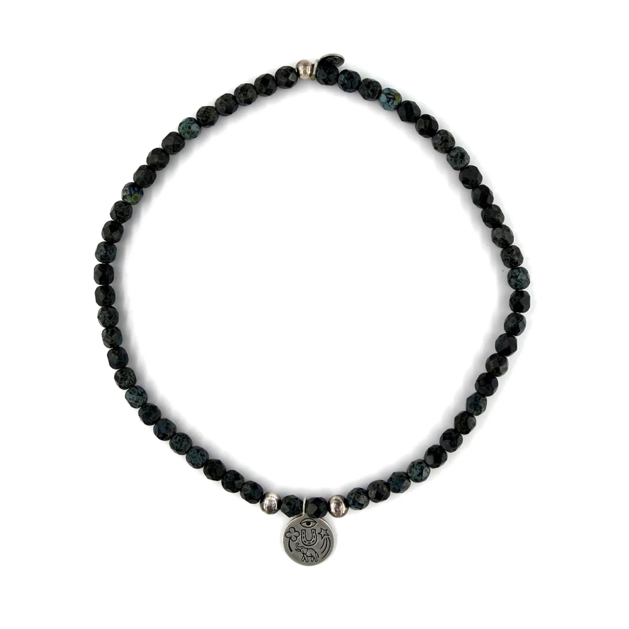 collier / bracelet LUCKY XL - Noir Rock - Têtes Blondes