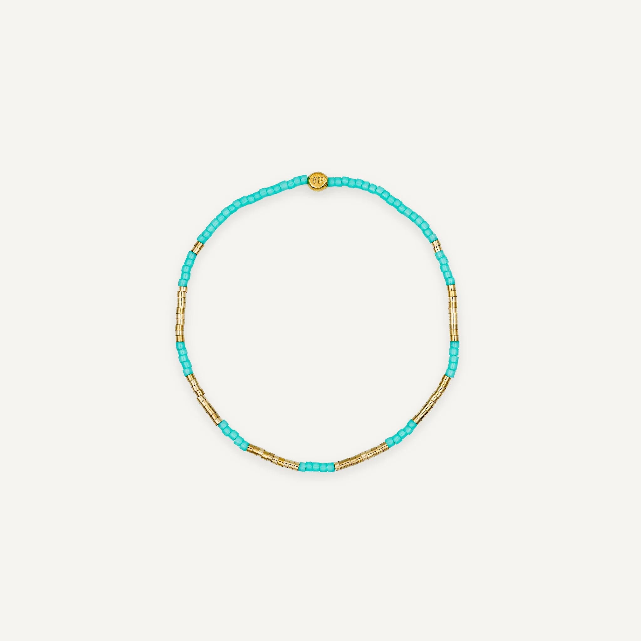 collier / bracelet LULLI - 1 tour ultra fin Turquoise - Têtes Blondes