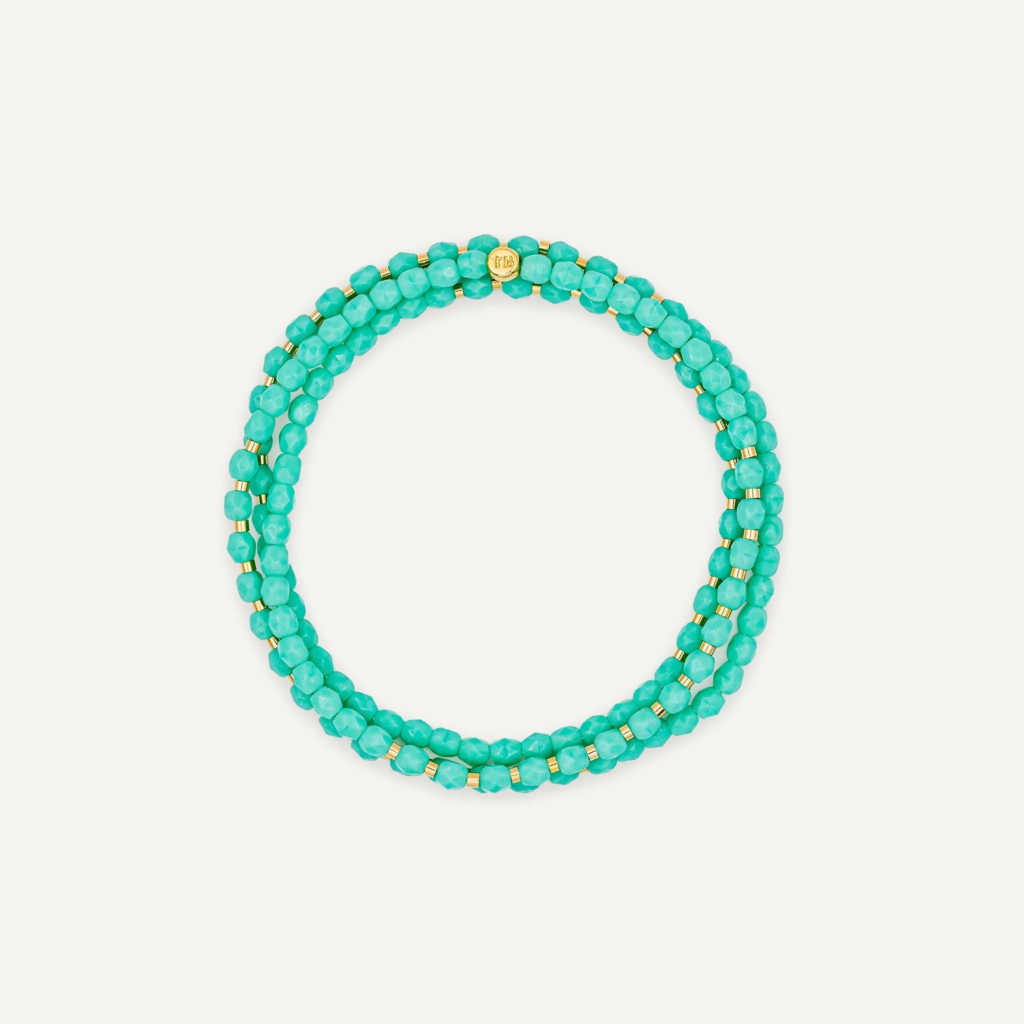 collier / bracelet LULLI - 3 tours Turquoise - Têtes Blondes