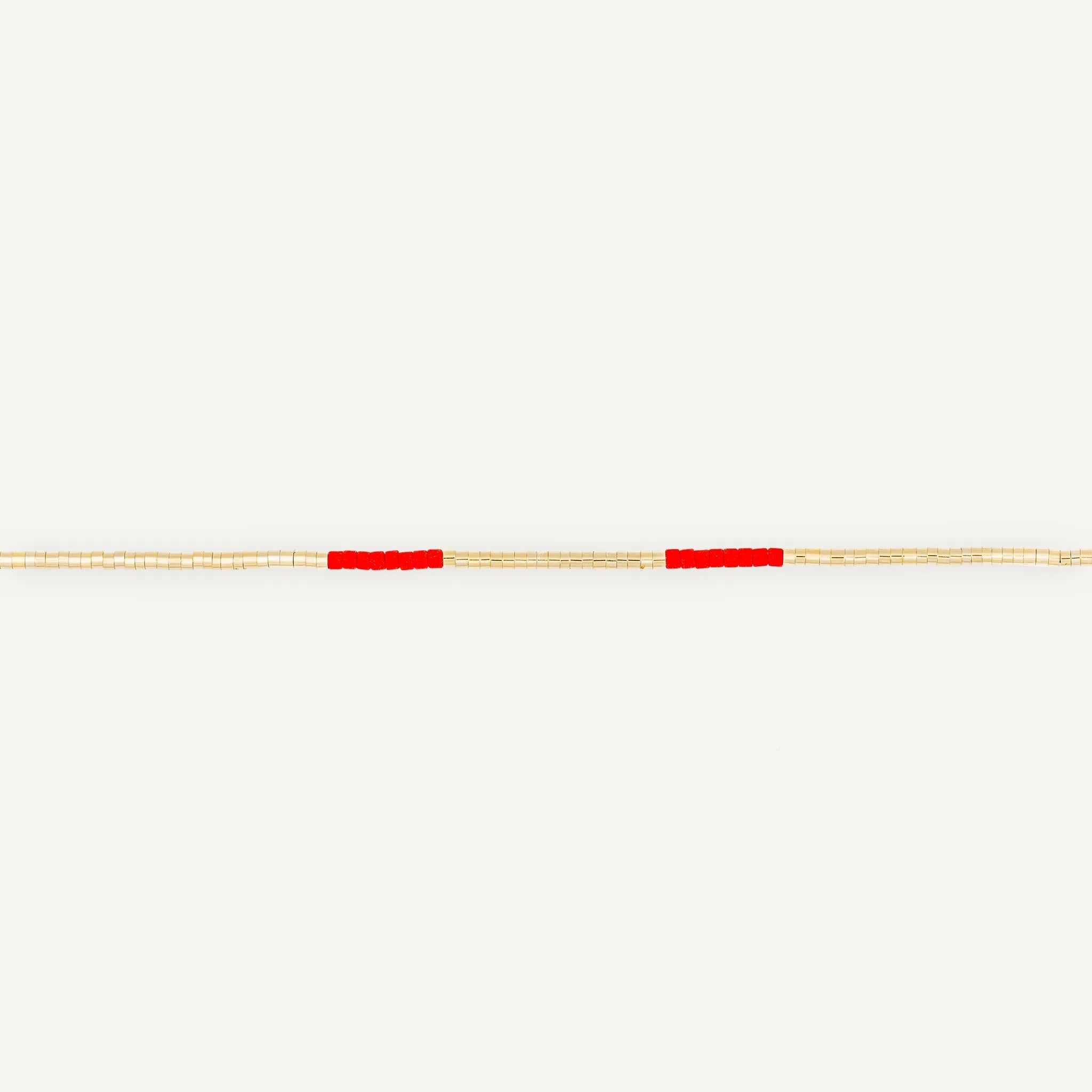 collier / bracelet LULLI - Ras de cou Rouge - Têtes Blondes