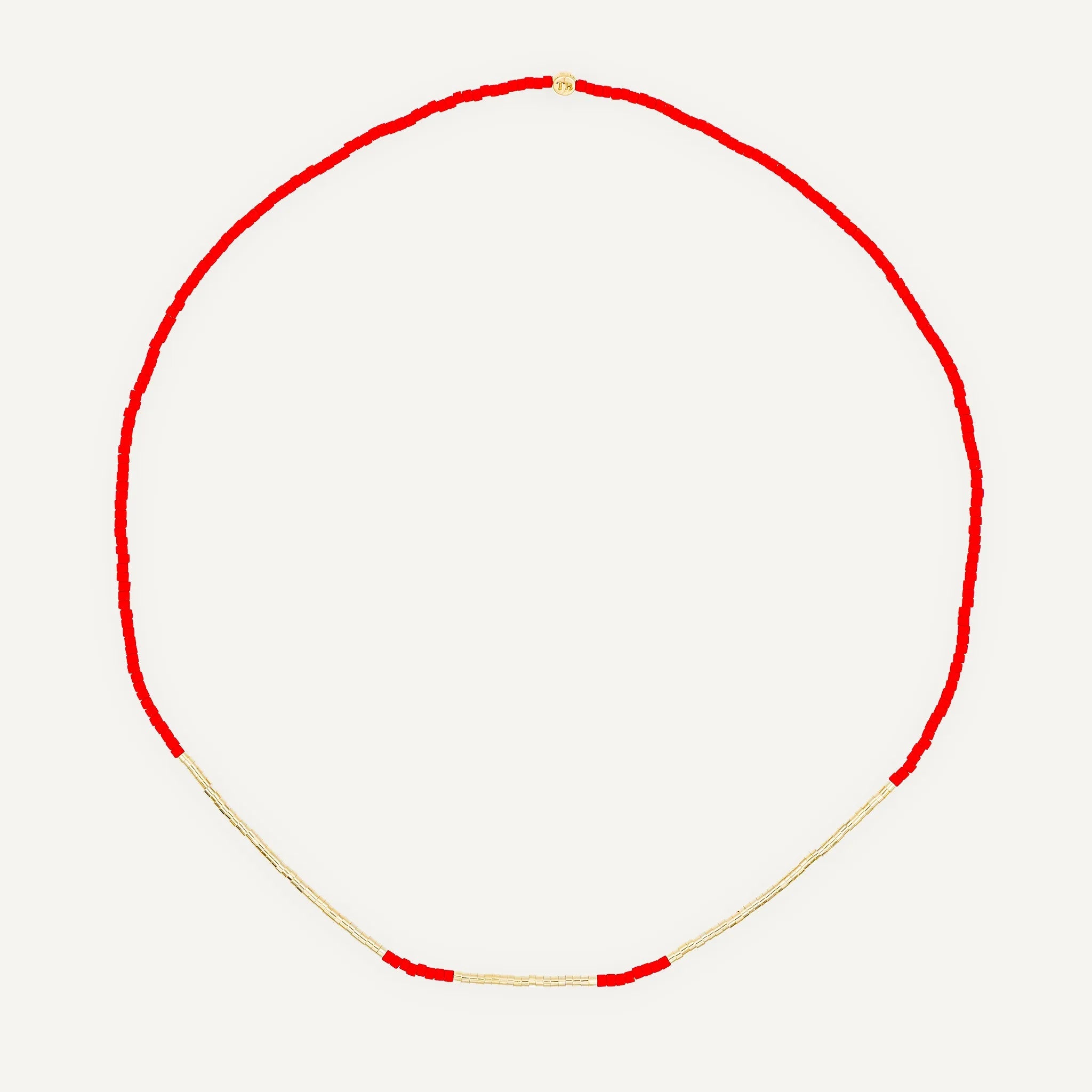 collier / bracelet LULLI - Ras de cou Rouge - Têtes Blondes