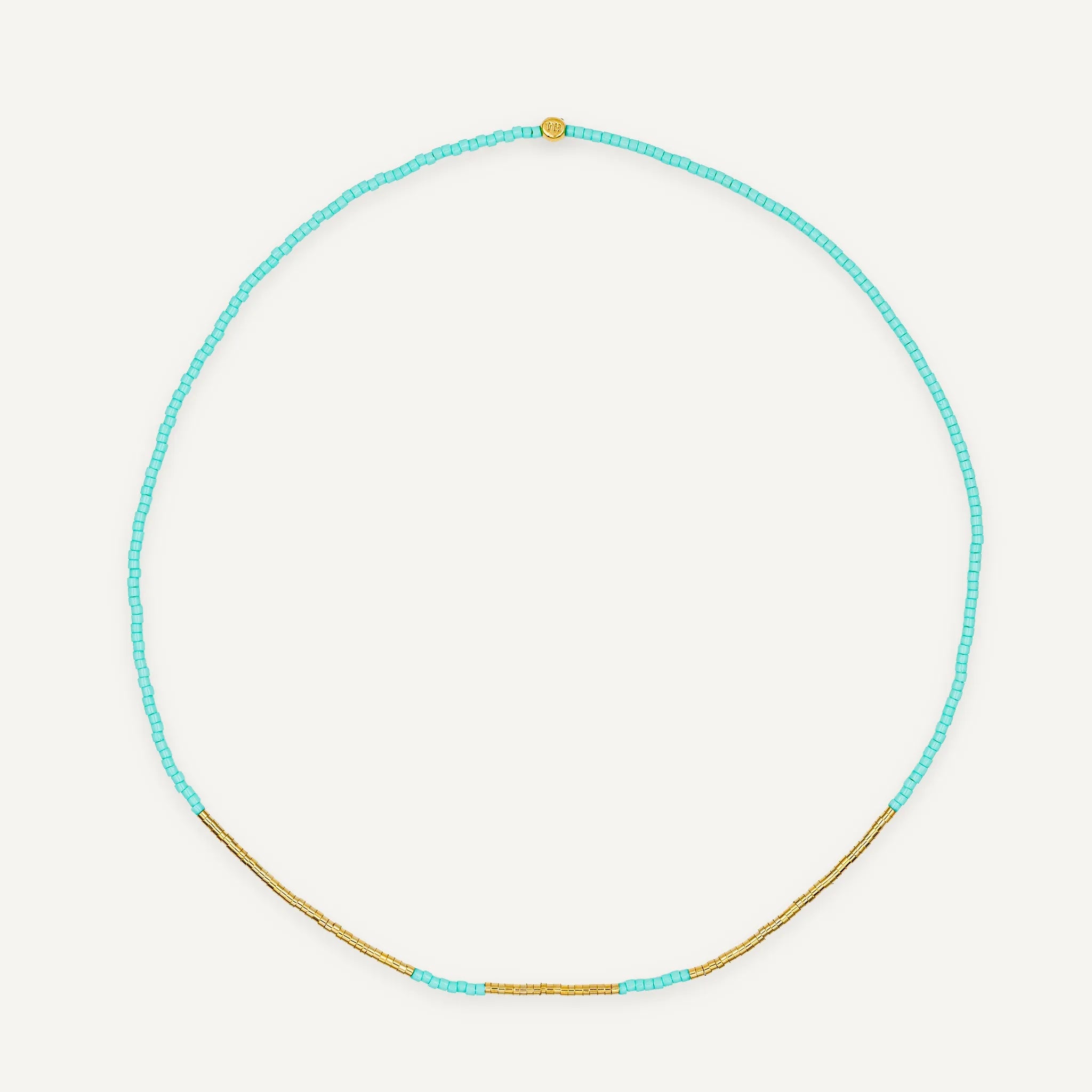 collier / bracelet LULLI - Ras de cou Turquoise - Têtes Blondes