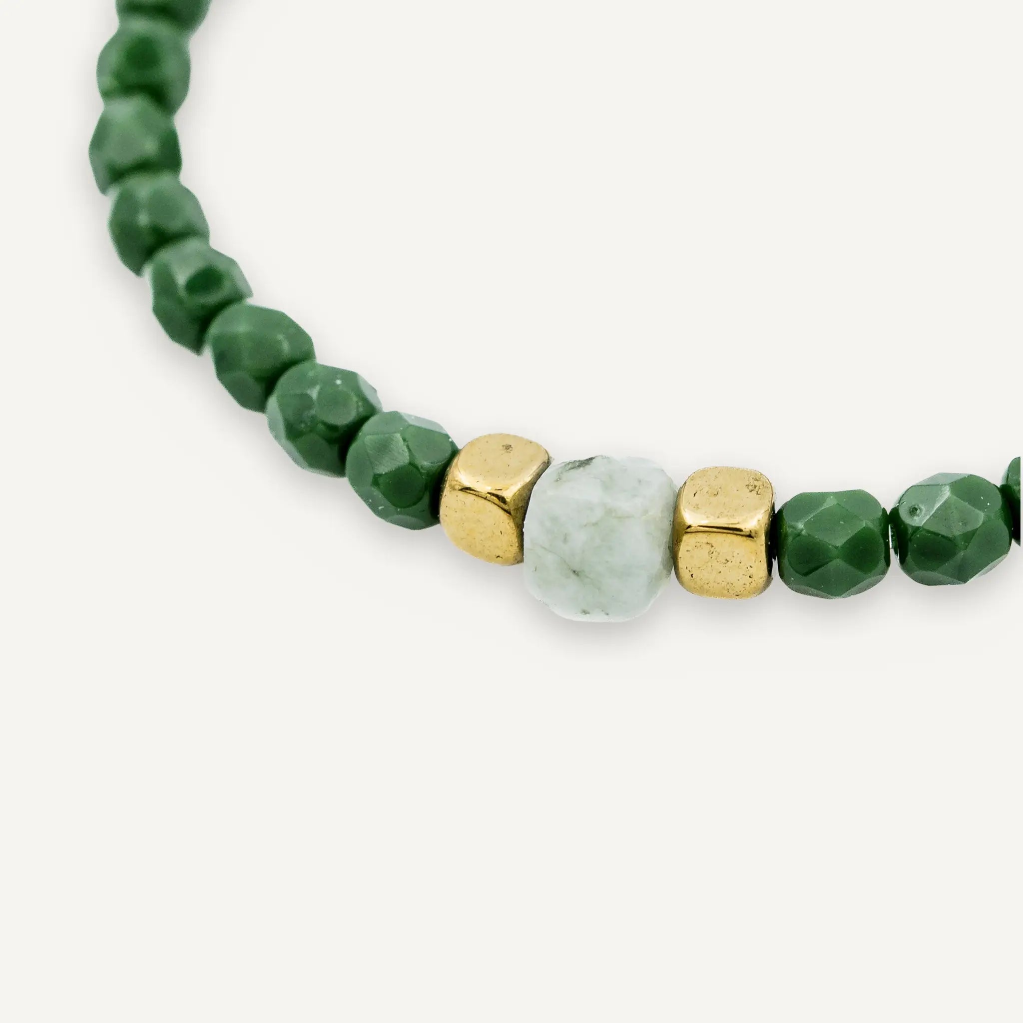 collier / bracelet MAI 1 - Émeraude - Têtes Blondes