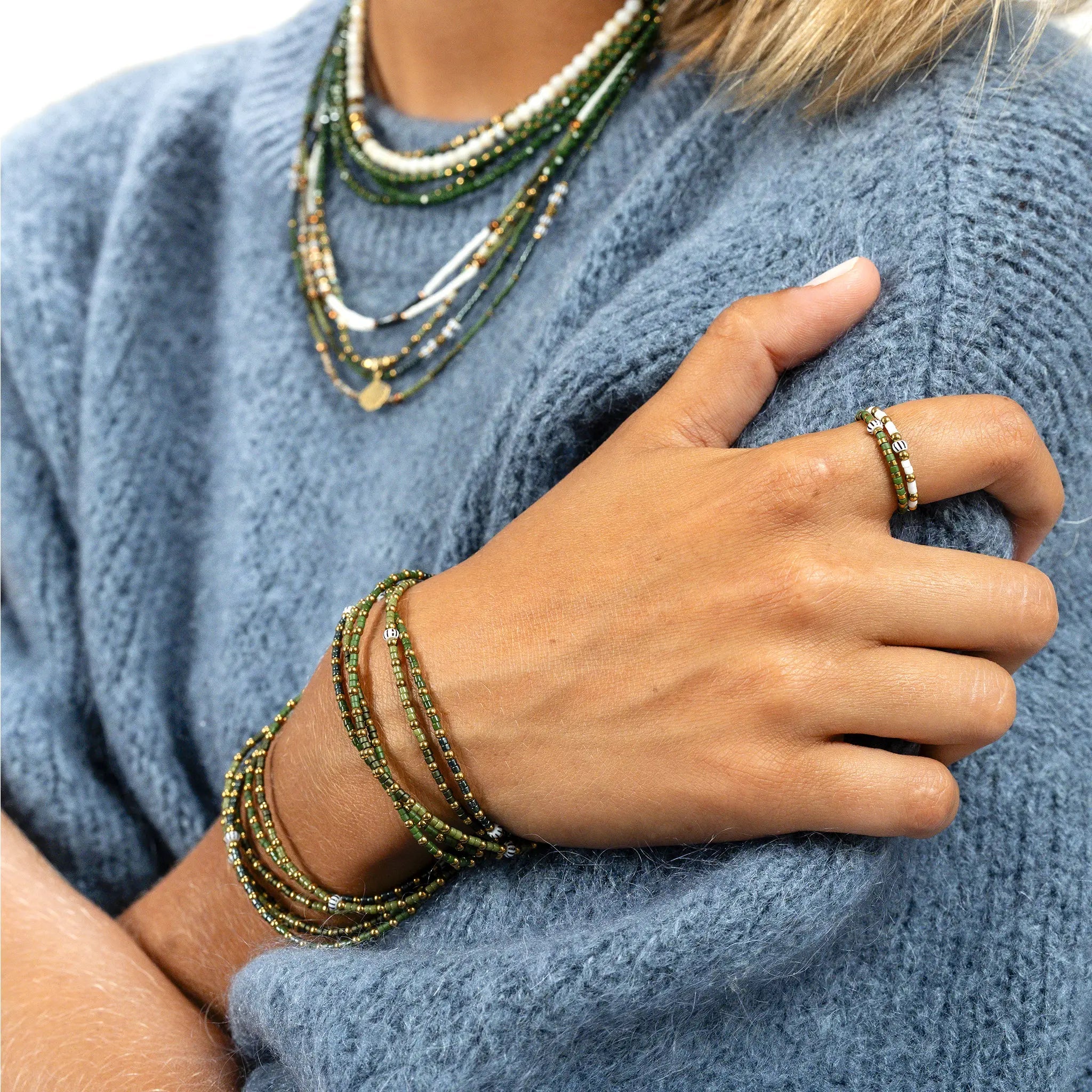 collier / bracelet MATCHA - Têtes Blondes