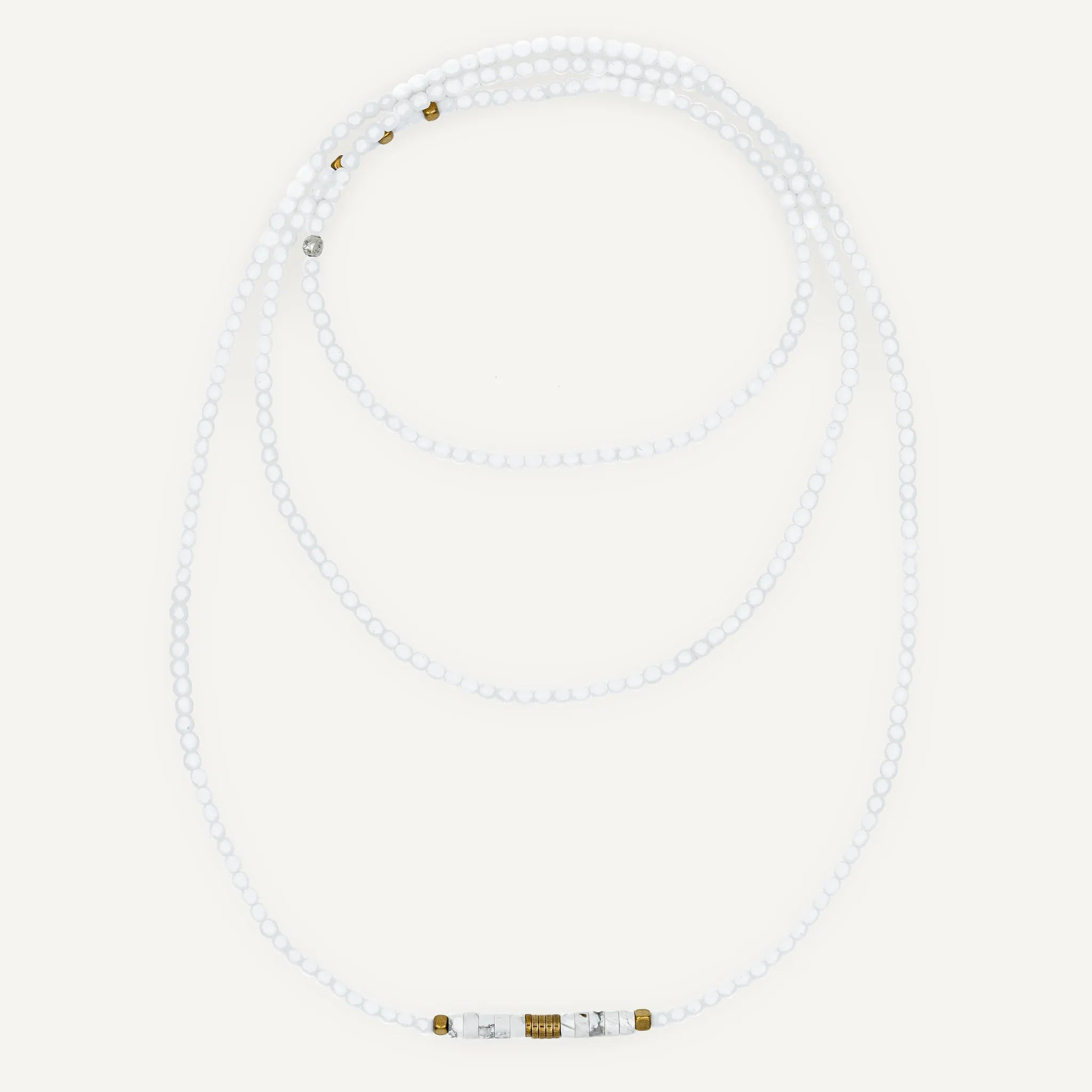 collier / bracelet NADÈGE - Blanc - Têtes Blondes