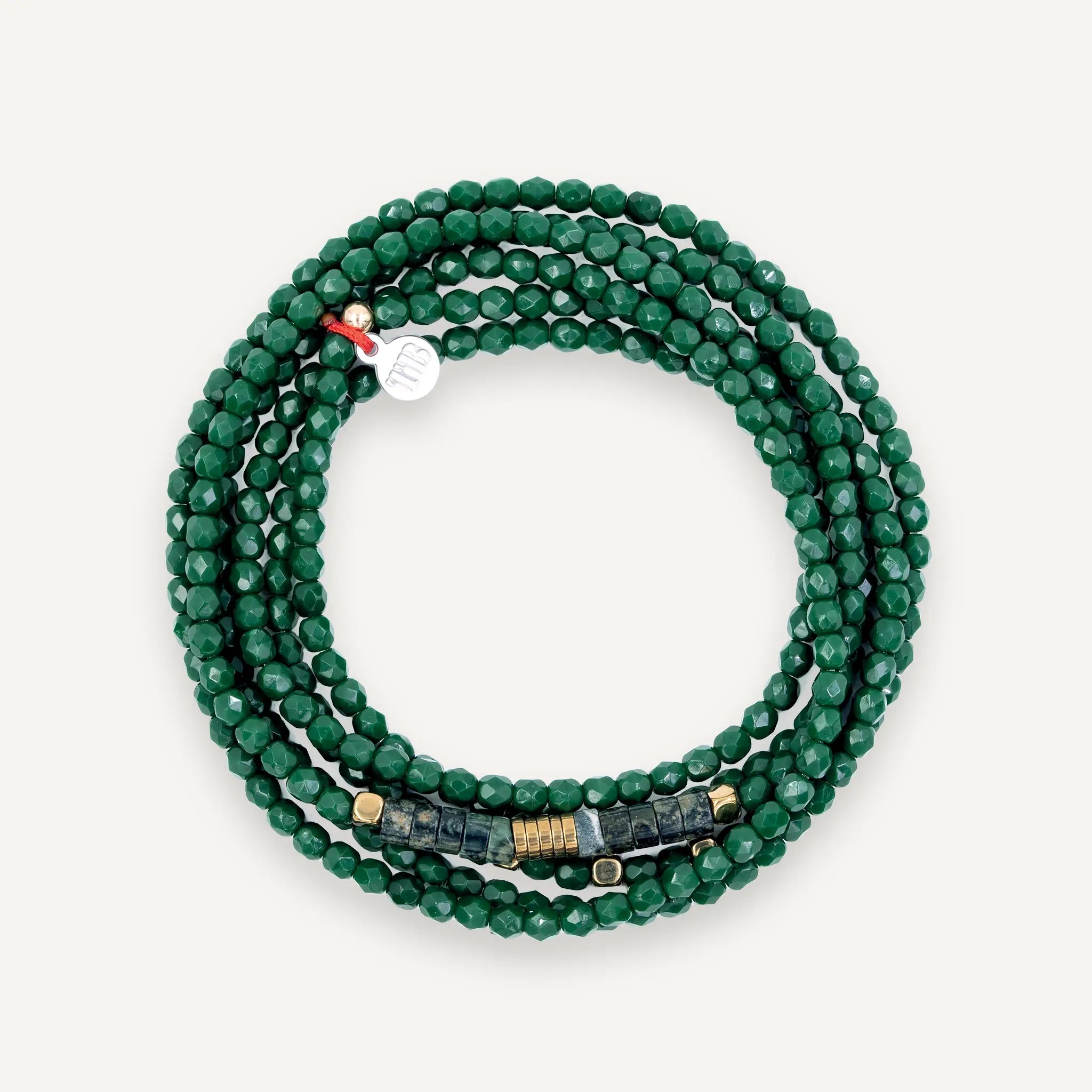 collier / bracelet NADÈGE Green Forest - Têtes Blondes