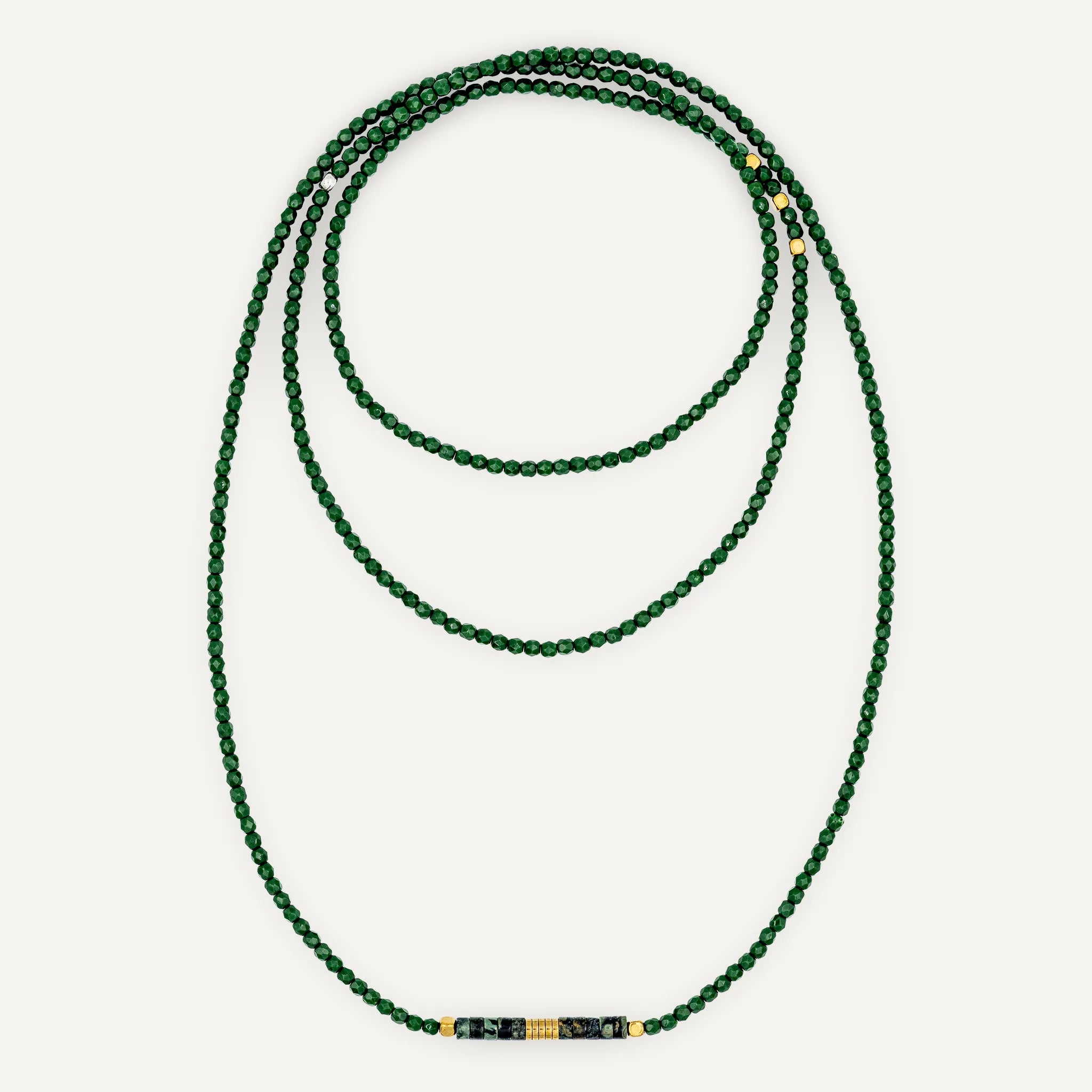 collier / bracelet NADÈGE Green Forest - Têtes Blondes