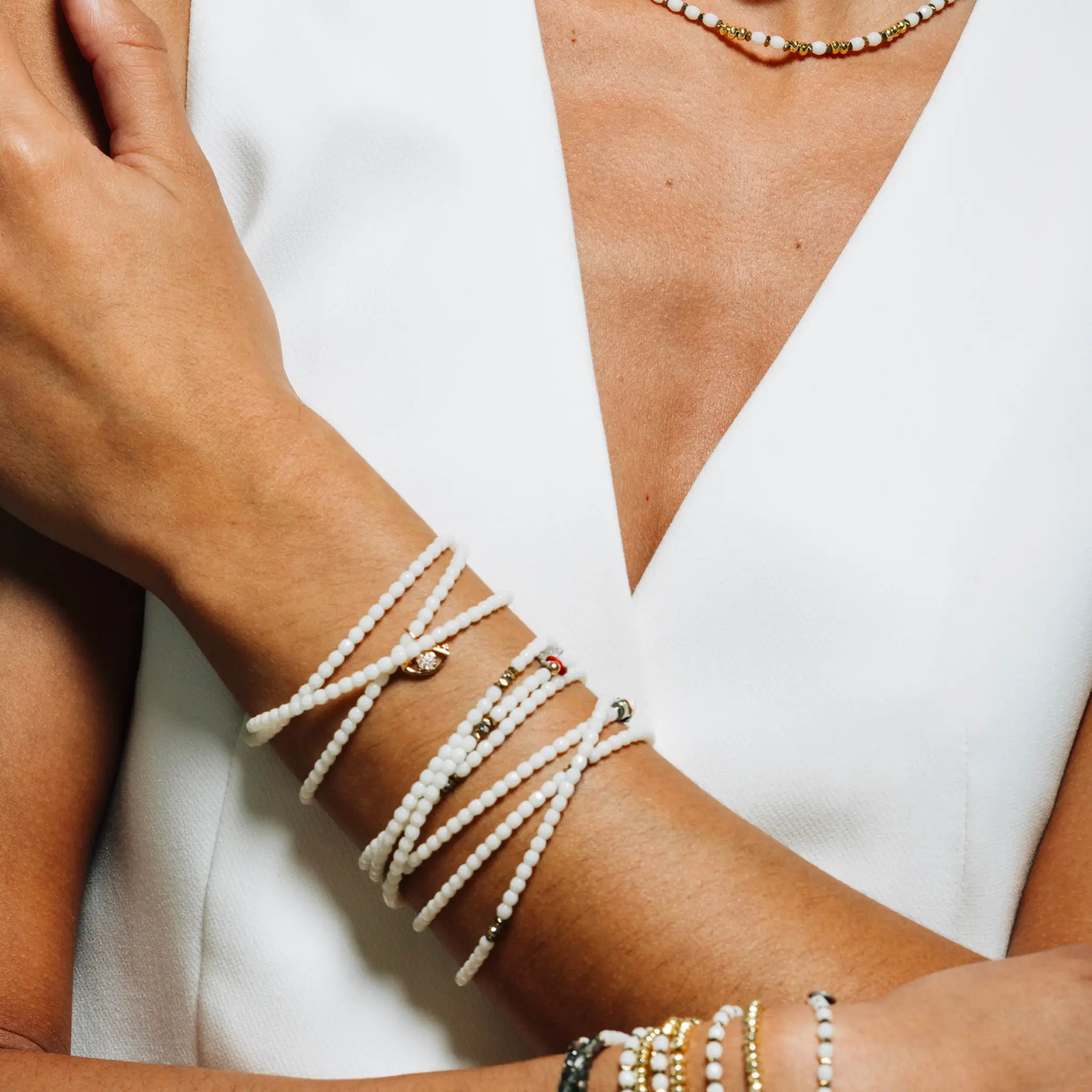 collier / bracelet NAZAR Vanille - Têtes Blondes