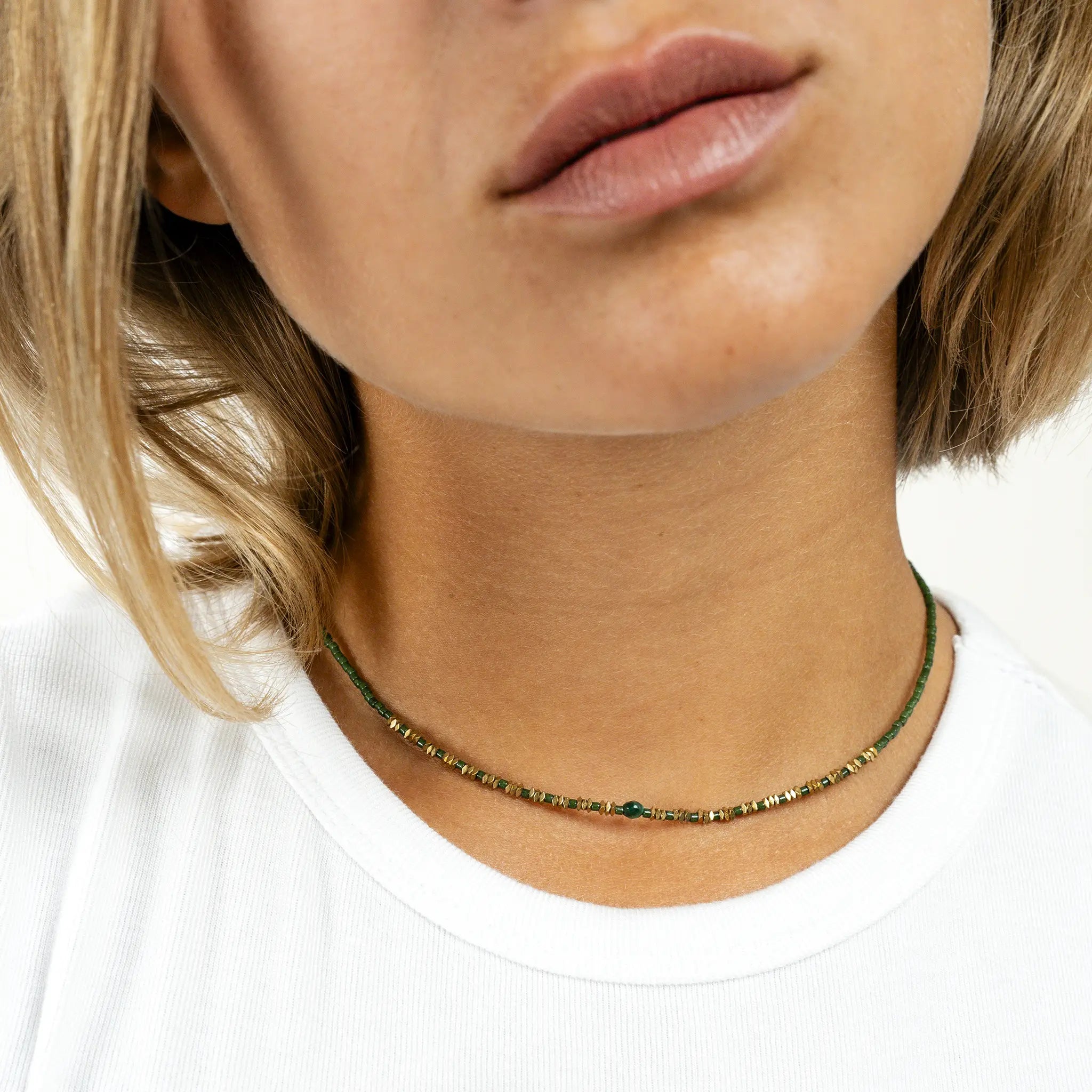 collier / bracelet NEW ALICIA - Menthe - Têtes Blondes