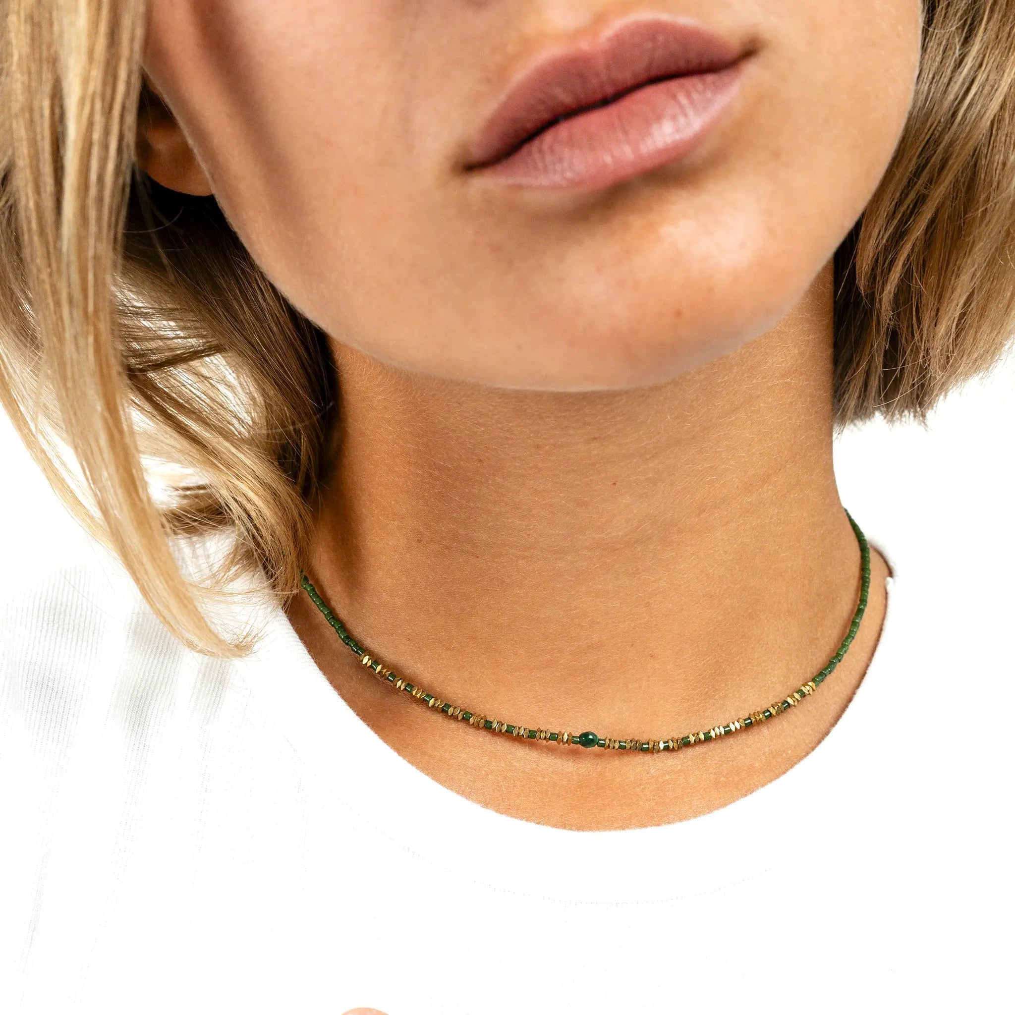 collier / bracelet NEW ALICIA - Menthe - Têtes Blondes