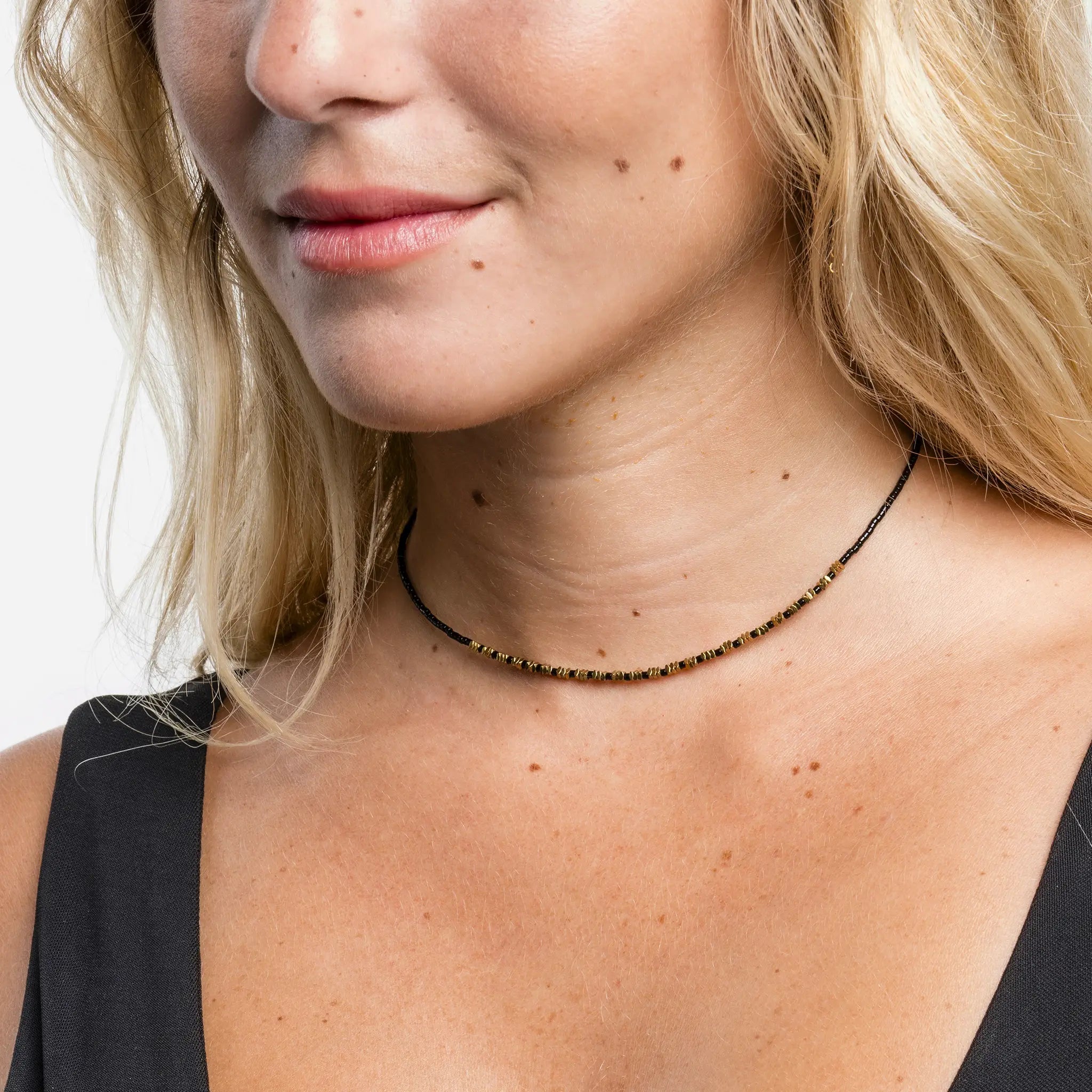 collier / bracelet NEW ALICIA - Noir - Têtes Blondes