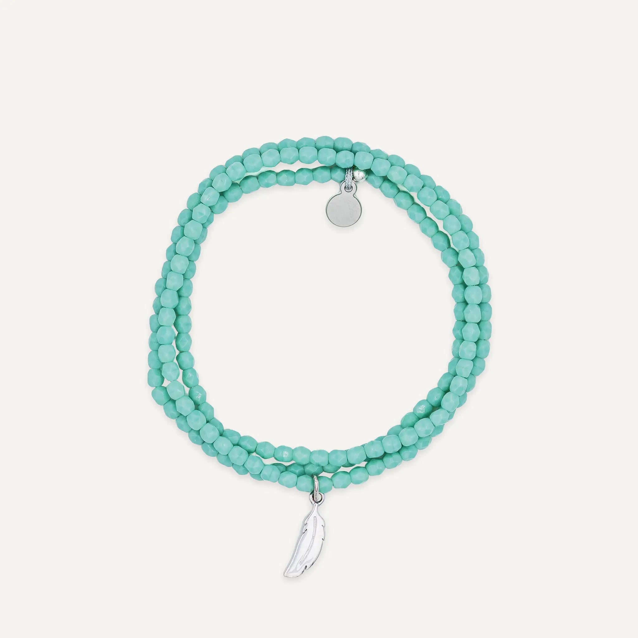 collier / bracelet NEW PLUME Turquoise - Têtes Blondes