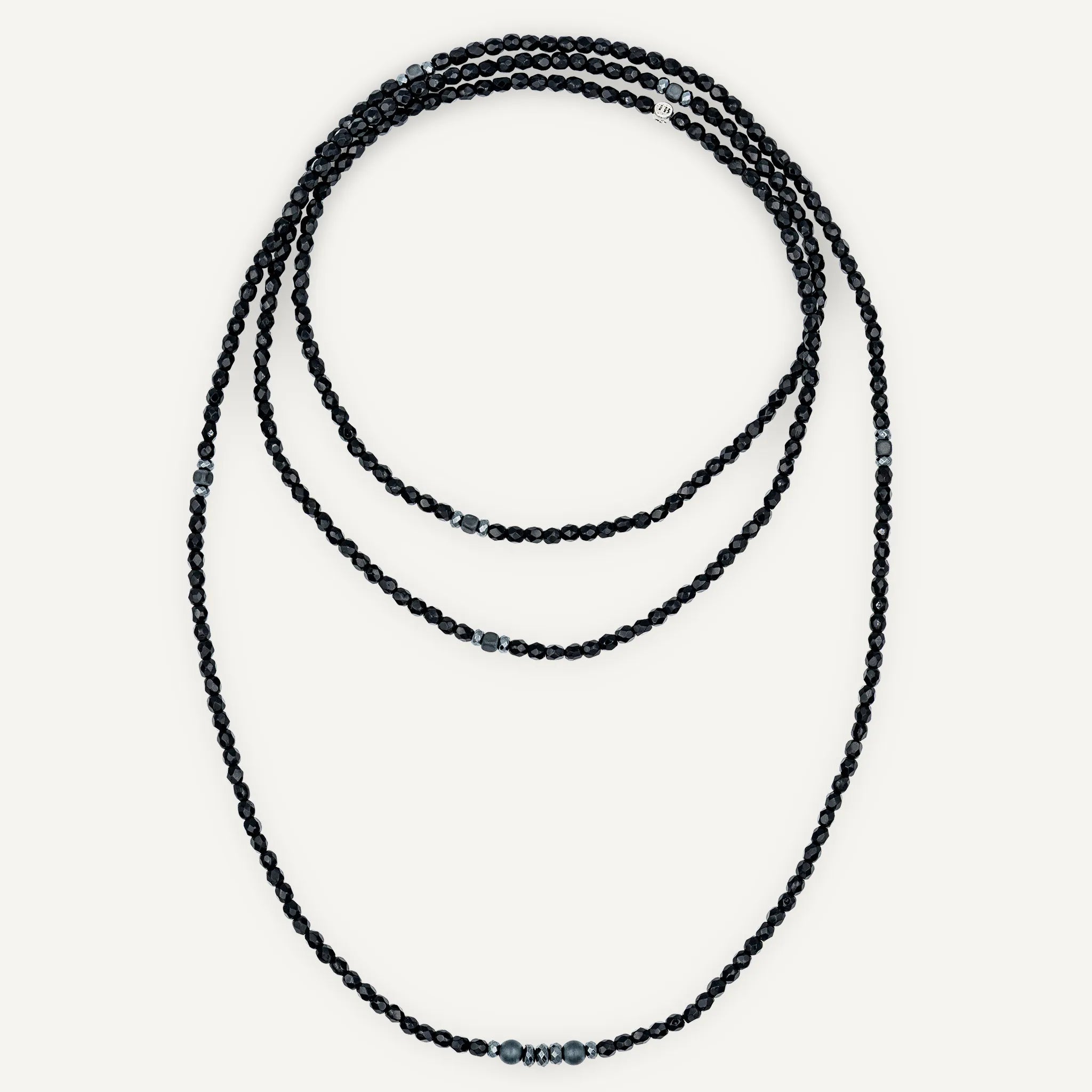 collier / bracelet NEW VERO - Noir Brillant - Têtes Blondes