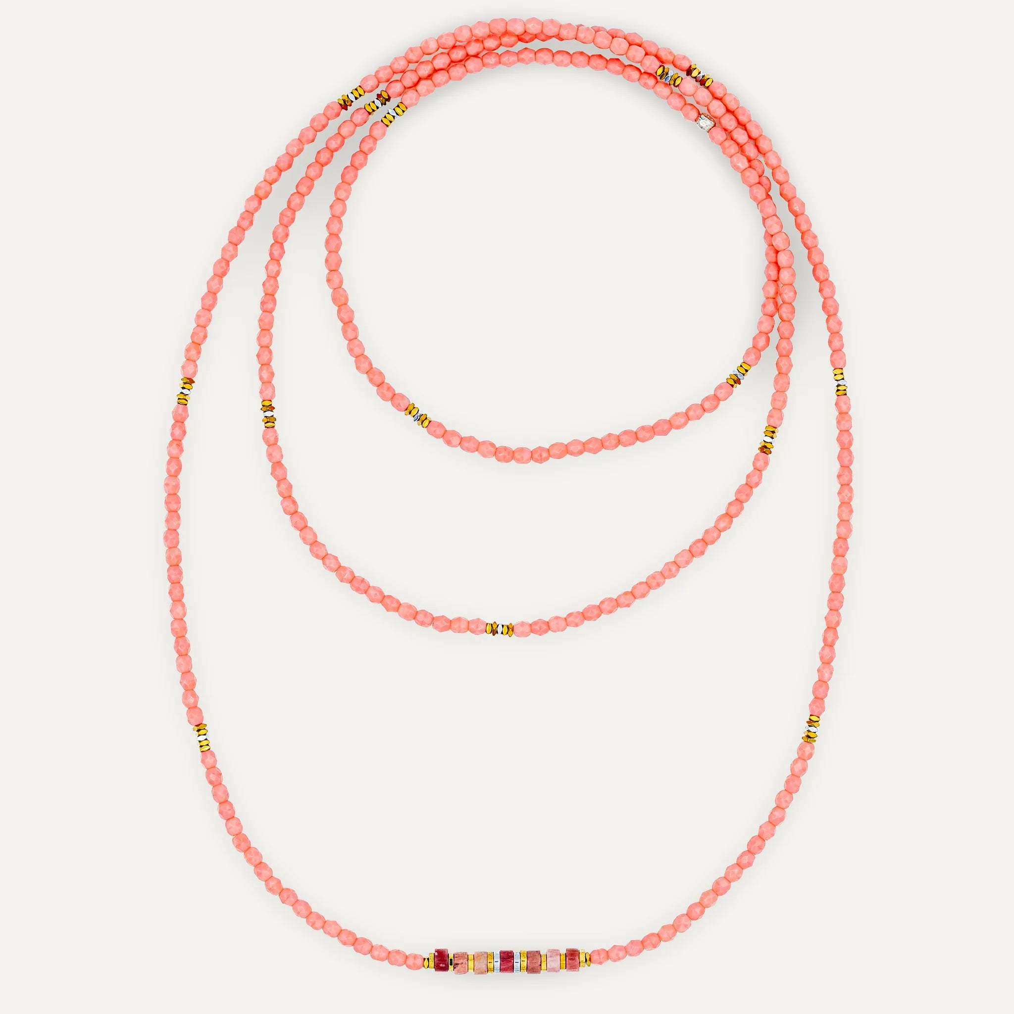 collier / bracelet NEW VIR - Rose Poudré - Têtes Blondes