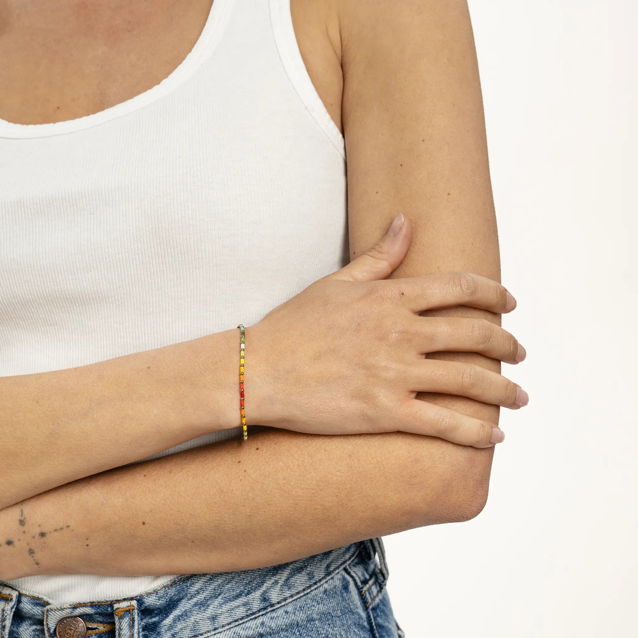 collier / bracelet NIJI GOLD 1 - Têtes Blondes