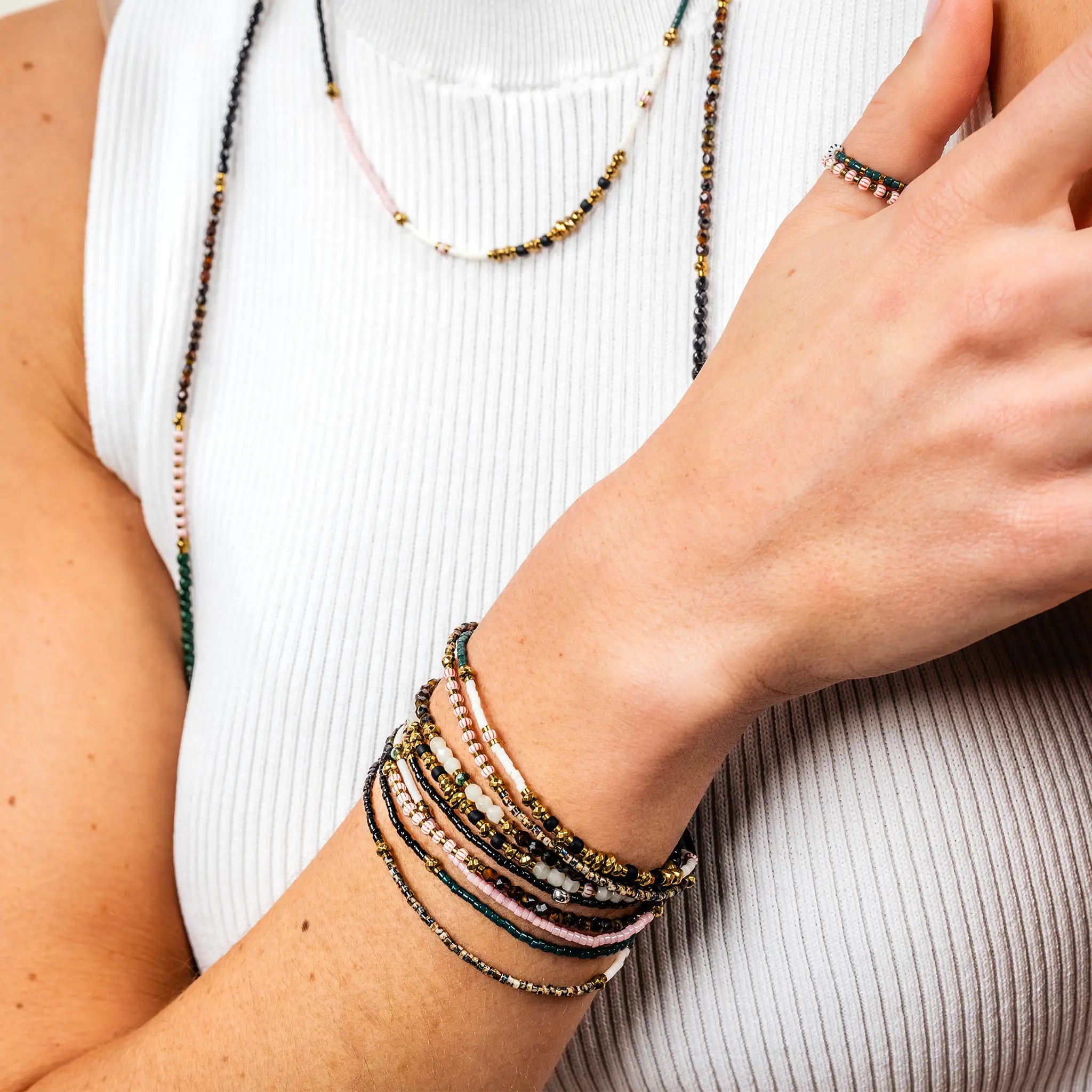 collier / bracelet NINA 6 - Multicolore - Têtes Blondes