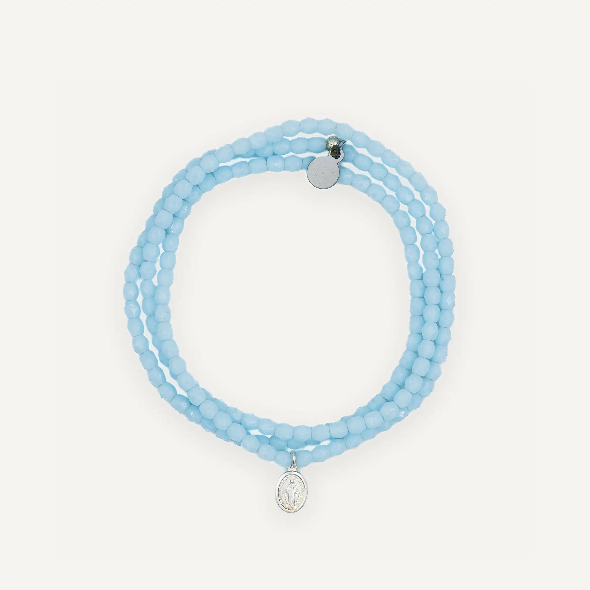 collier / bracelet PETITE MADONE Bleu Ciel - Têtes Blondes