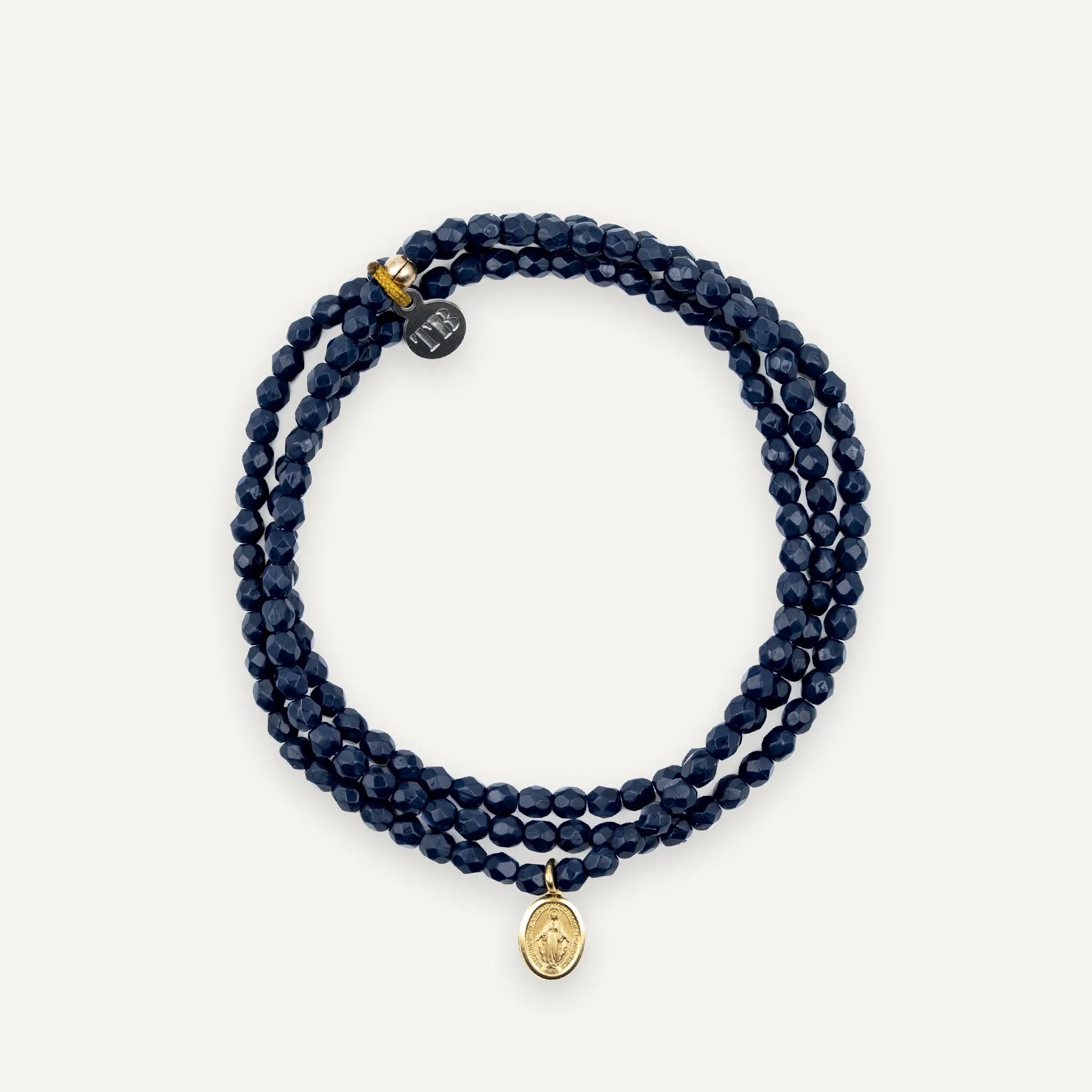collier / bracelet PETITE MADONE GOLD - Navy Blue - Têtes Blondes