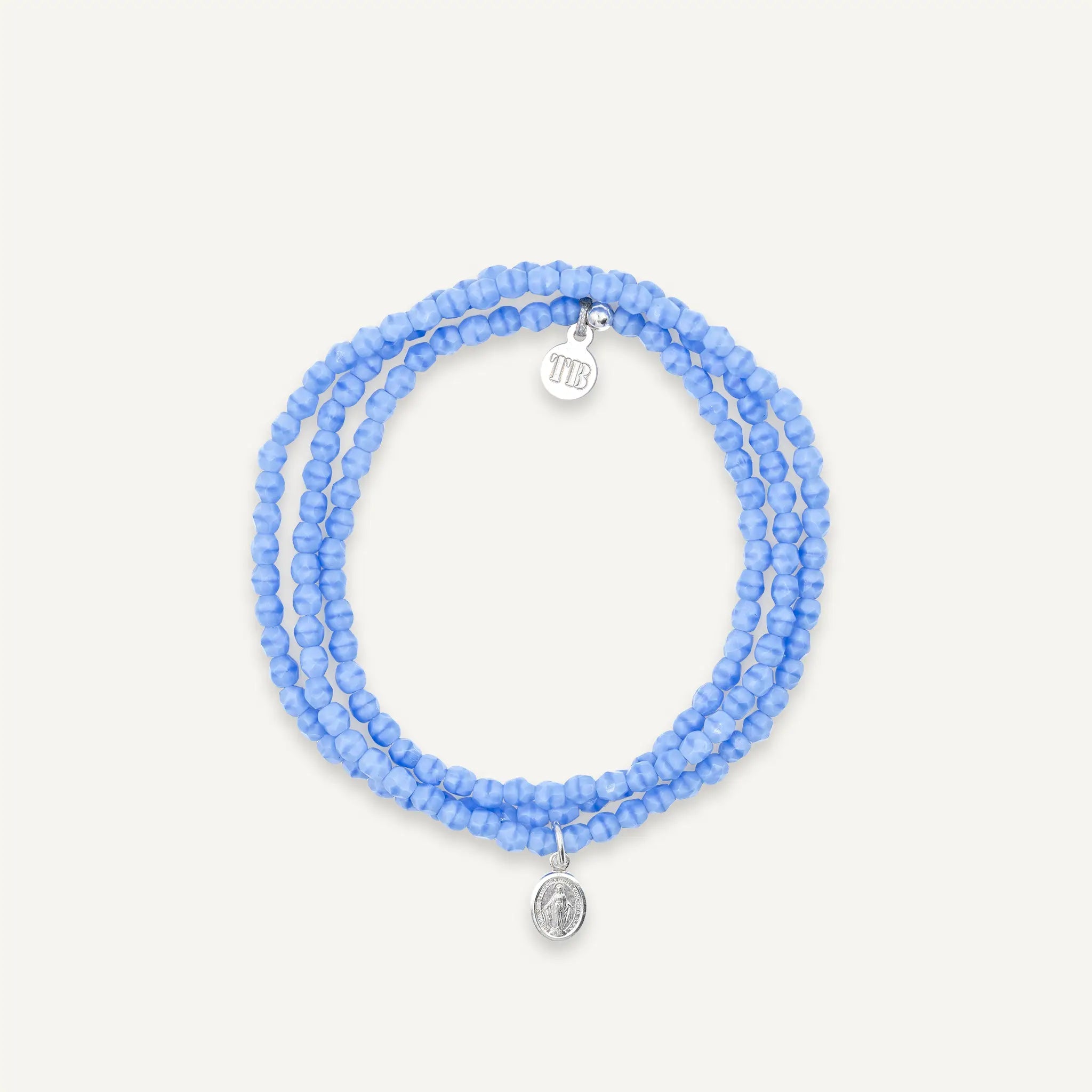 collier / bracelet PETITE MADONE Silver - Violet - Têtes Blondes